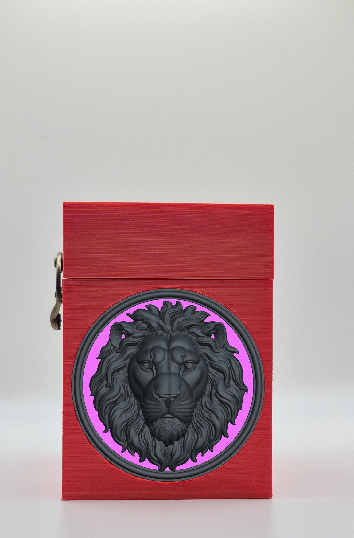 Lion Card Box — Red