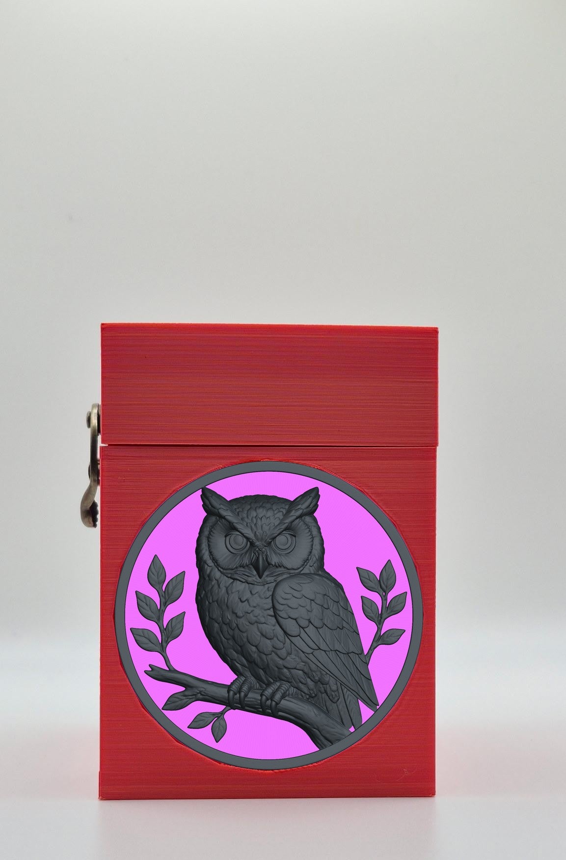 Owl Card Box — Red