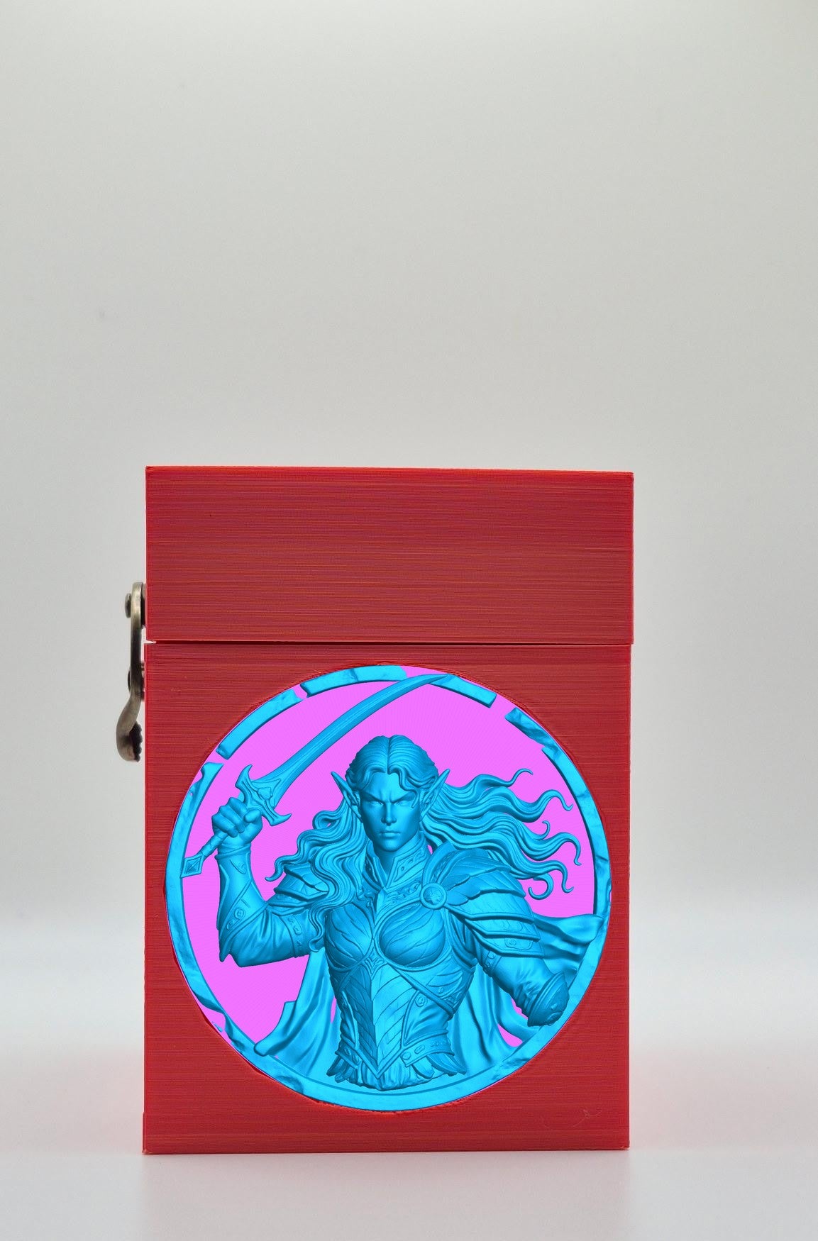 Elvish Warrior Card Box — Red