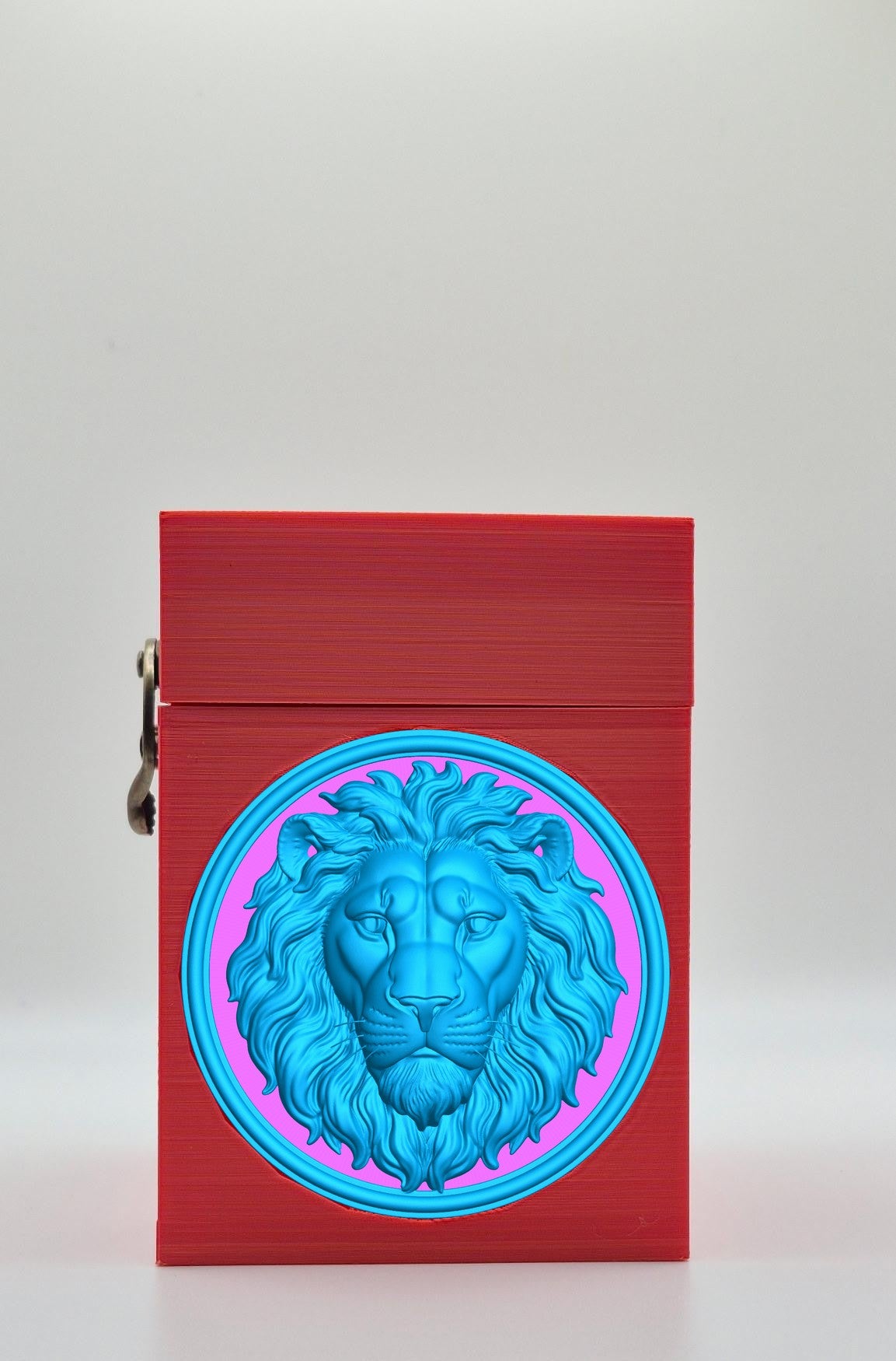 Lion Card Box — Red