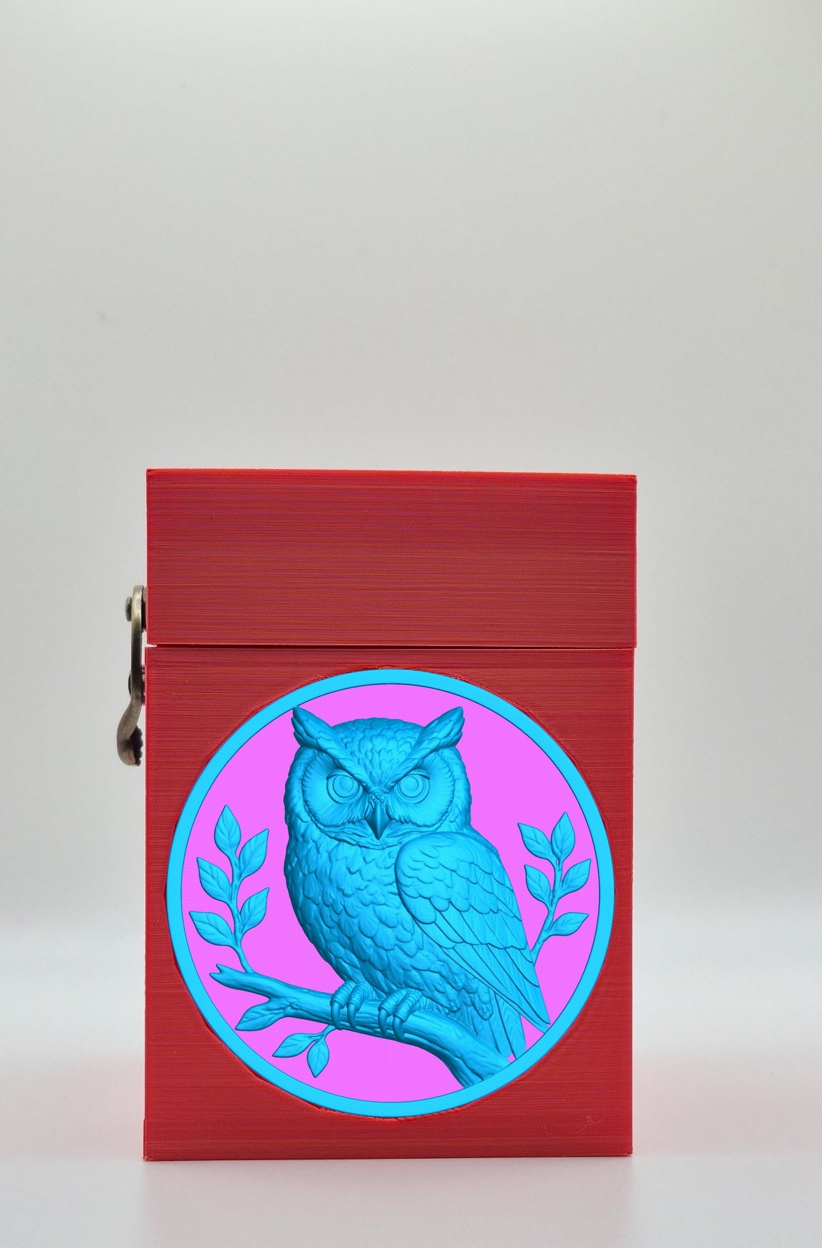 Owl Card Box — Red