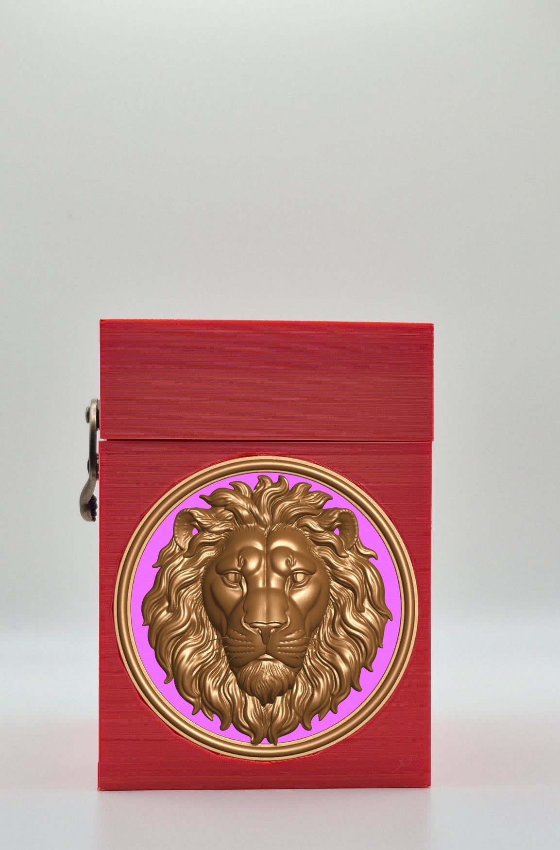 Lion Card Box — Red