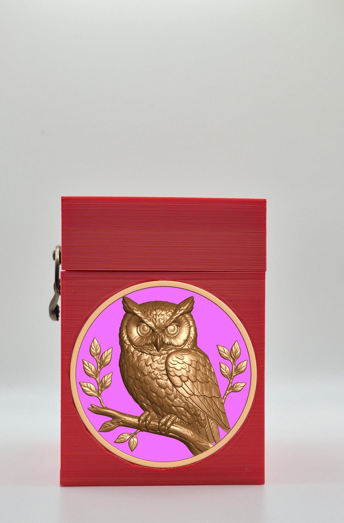 Owl Card Box — Red