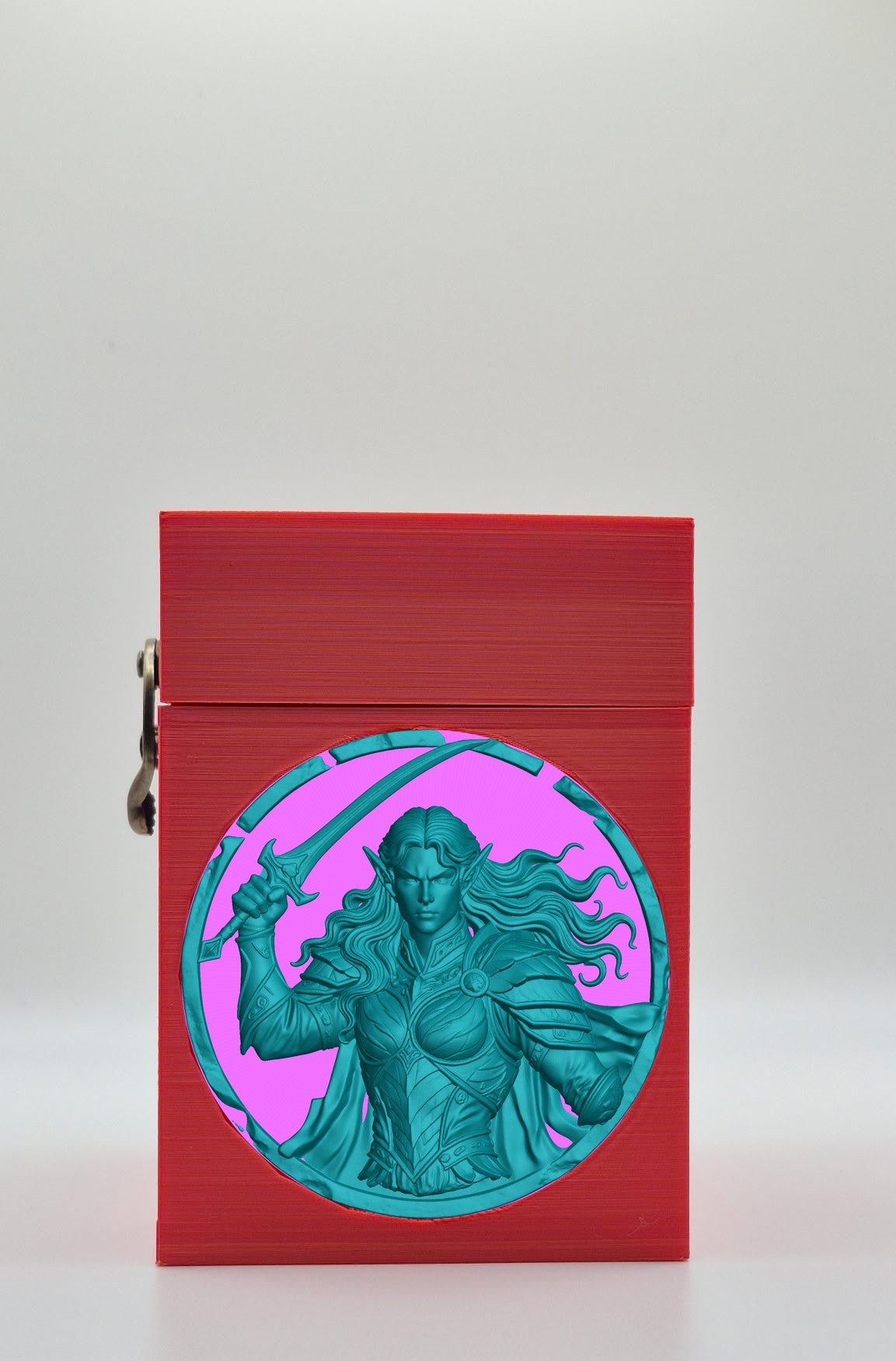 Elvish Warrior Card Box — Red