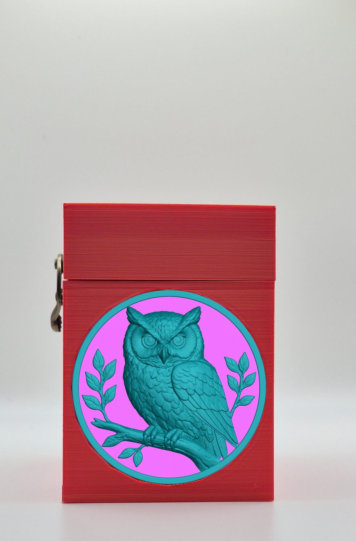 Owl Card Box — Red
