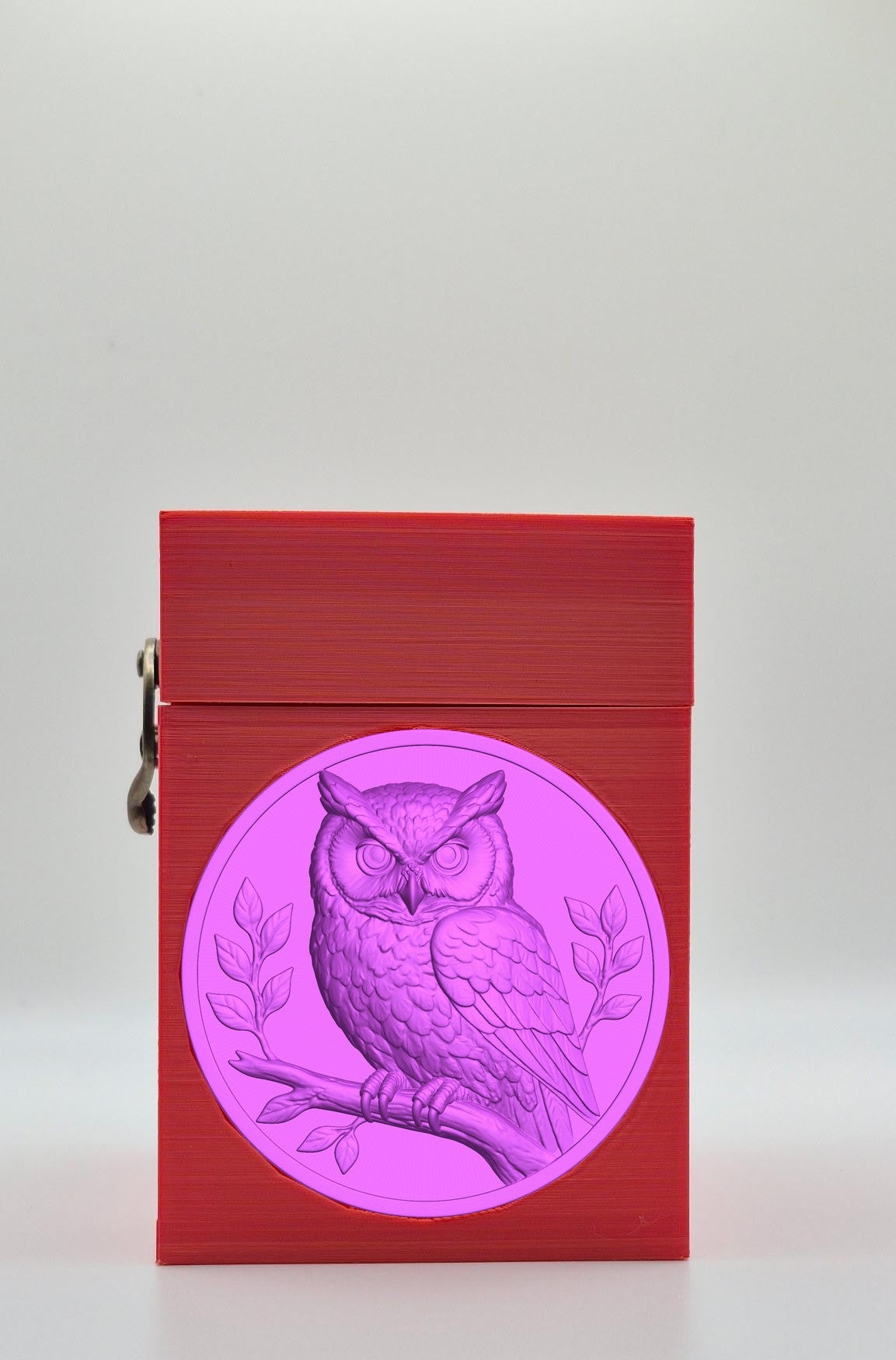 Owl Card Box — Red