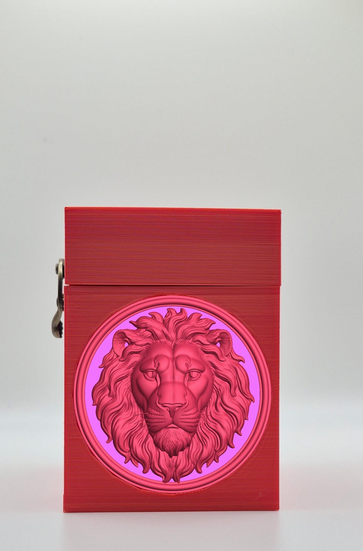 Lion Card Box — Red