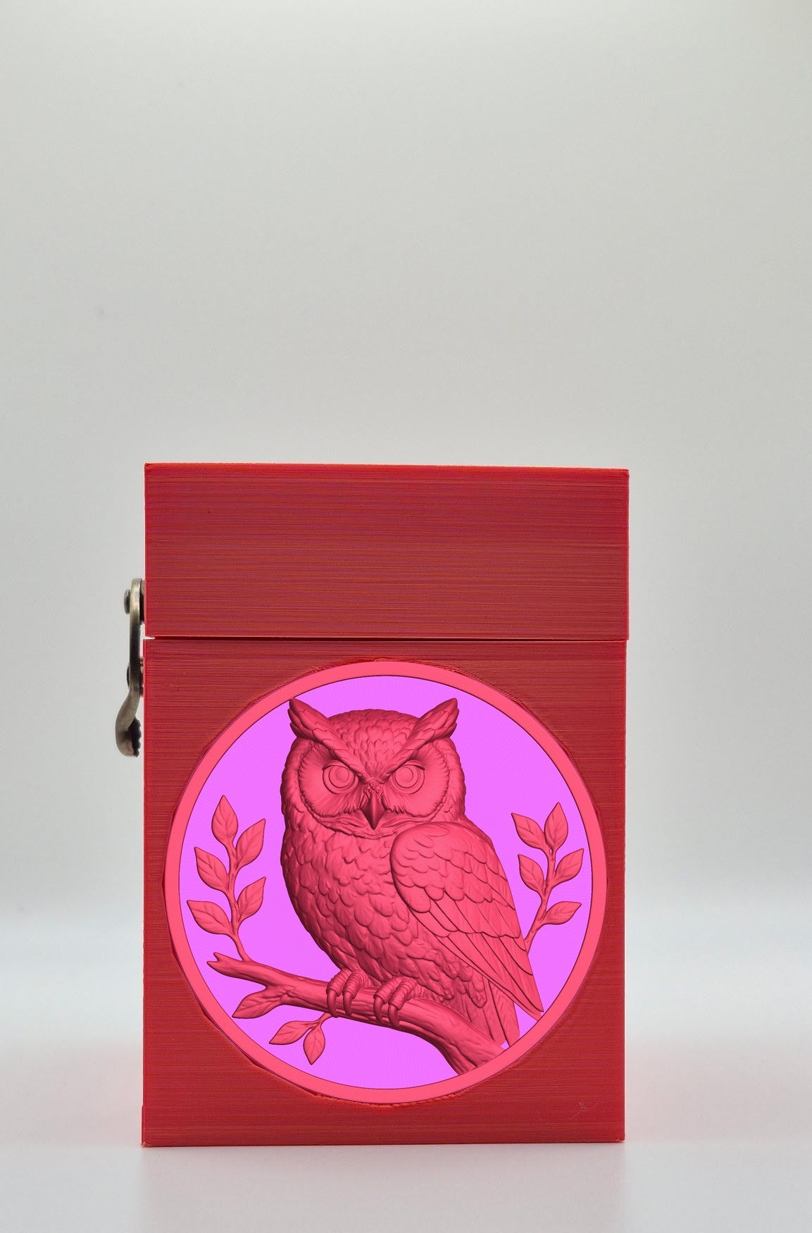 Owl Card Box — Red