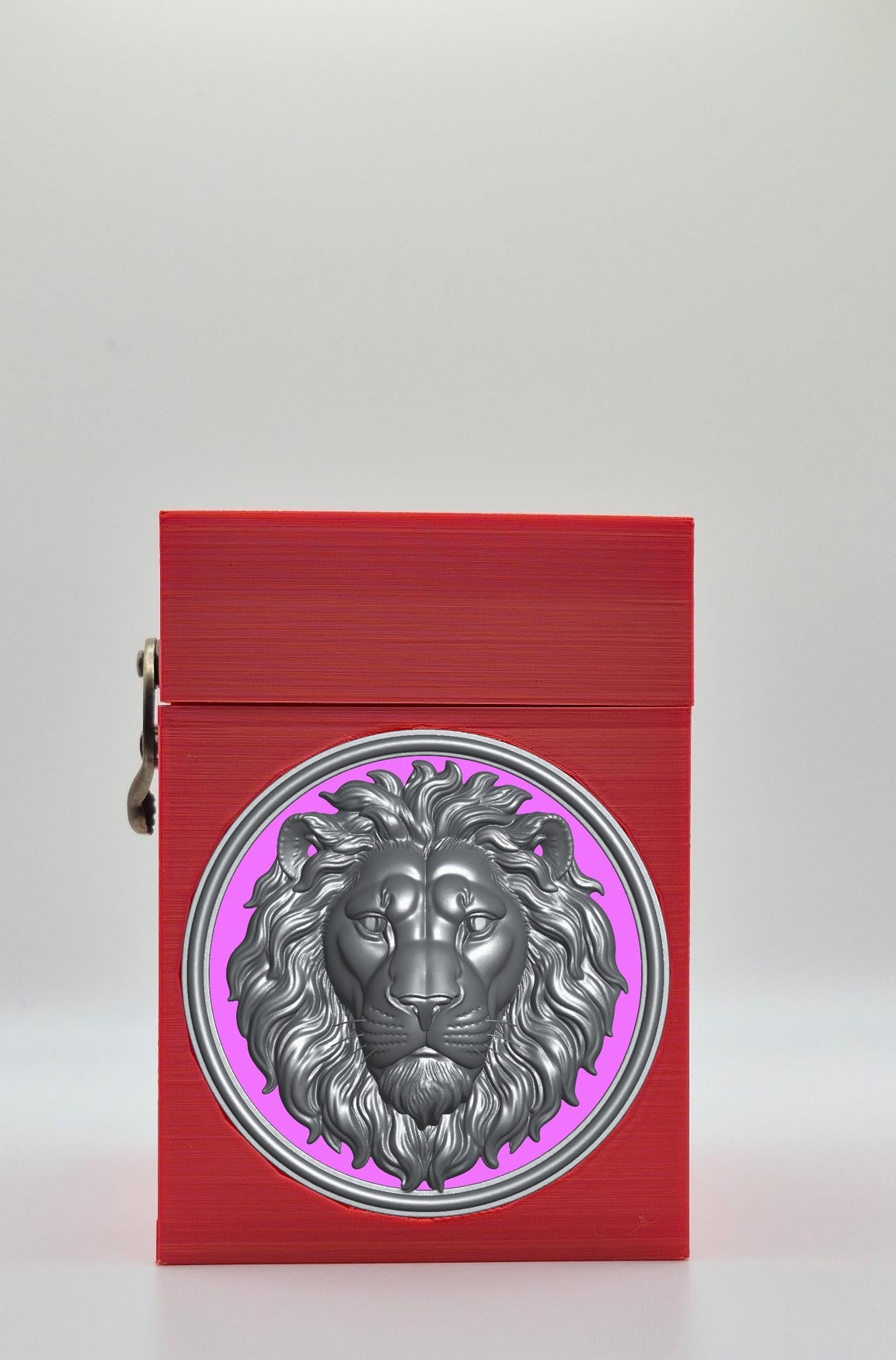 Lion Card Box — Red