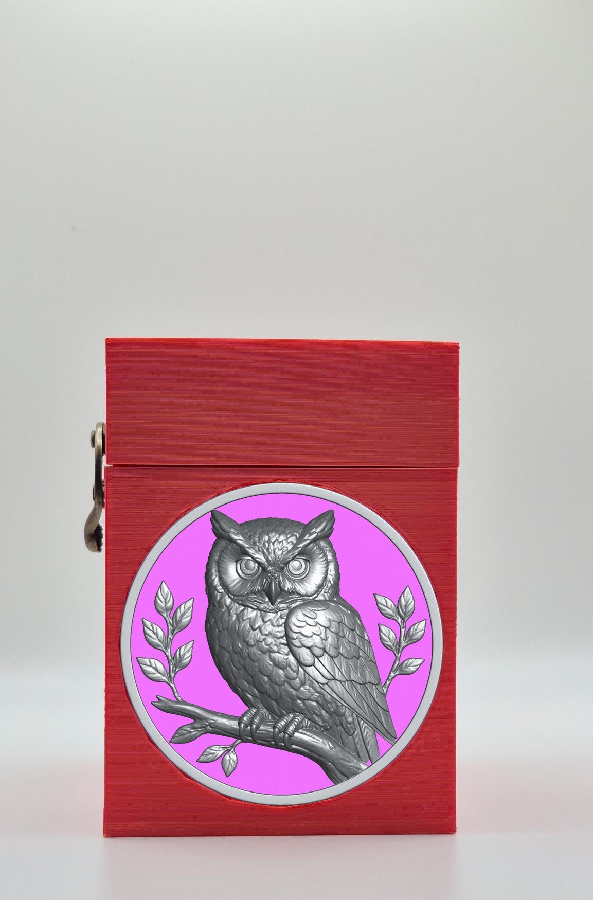 Owl Card Box — Red