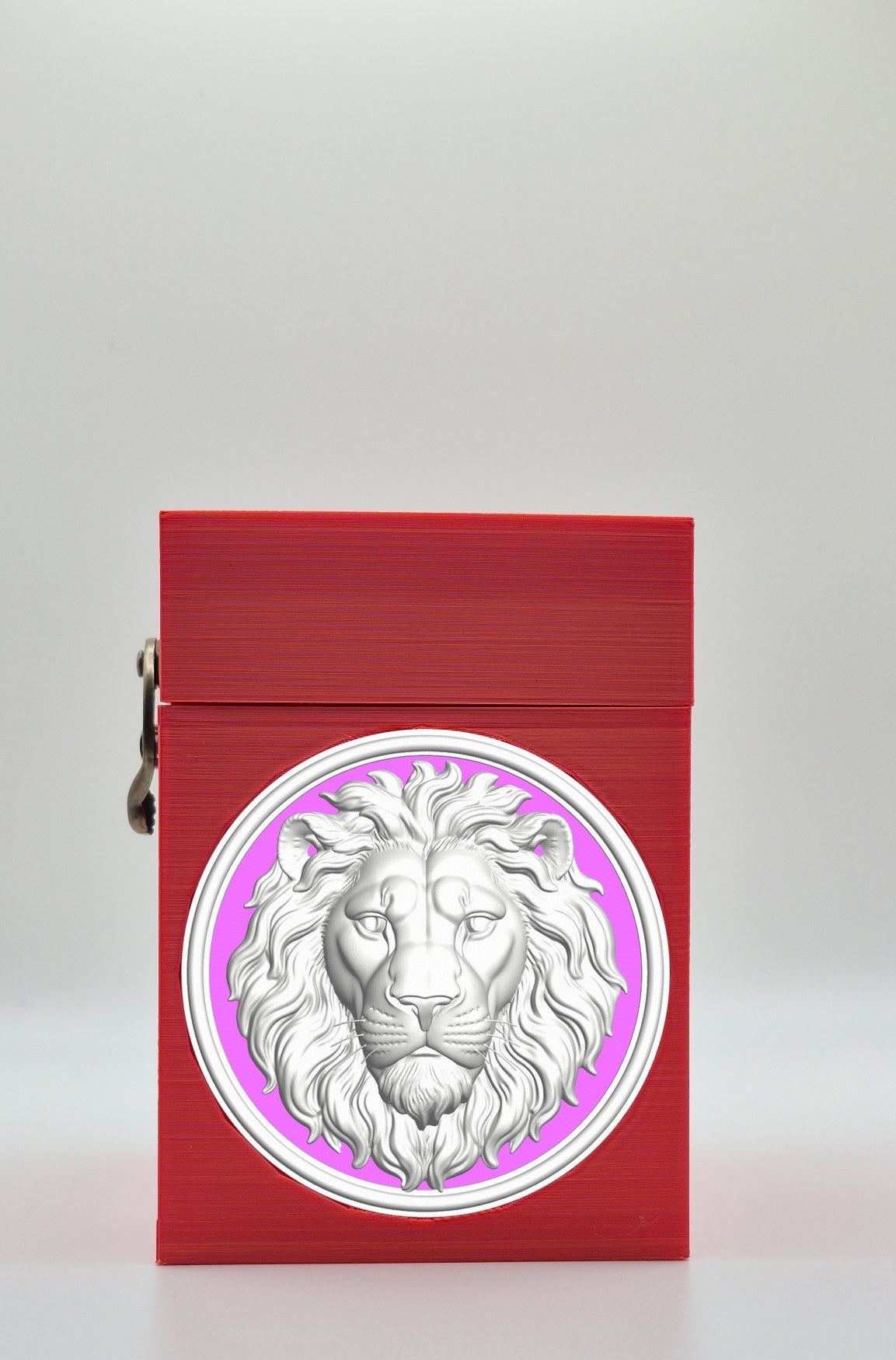 Lion Card Box — Red