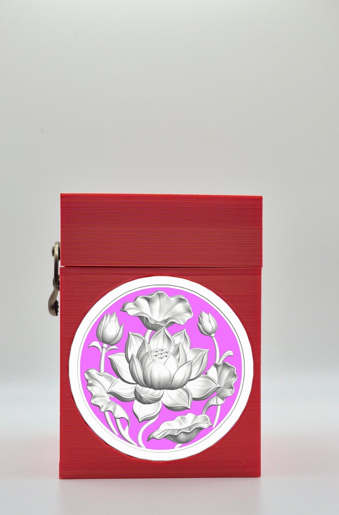Lotus Card Box — Red
