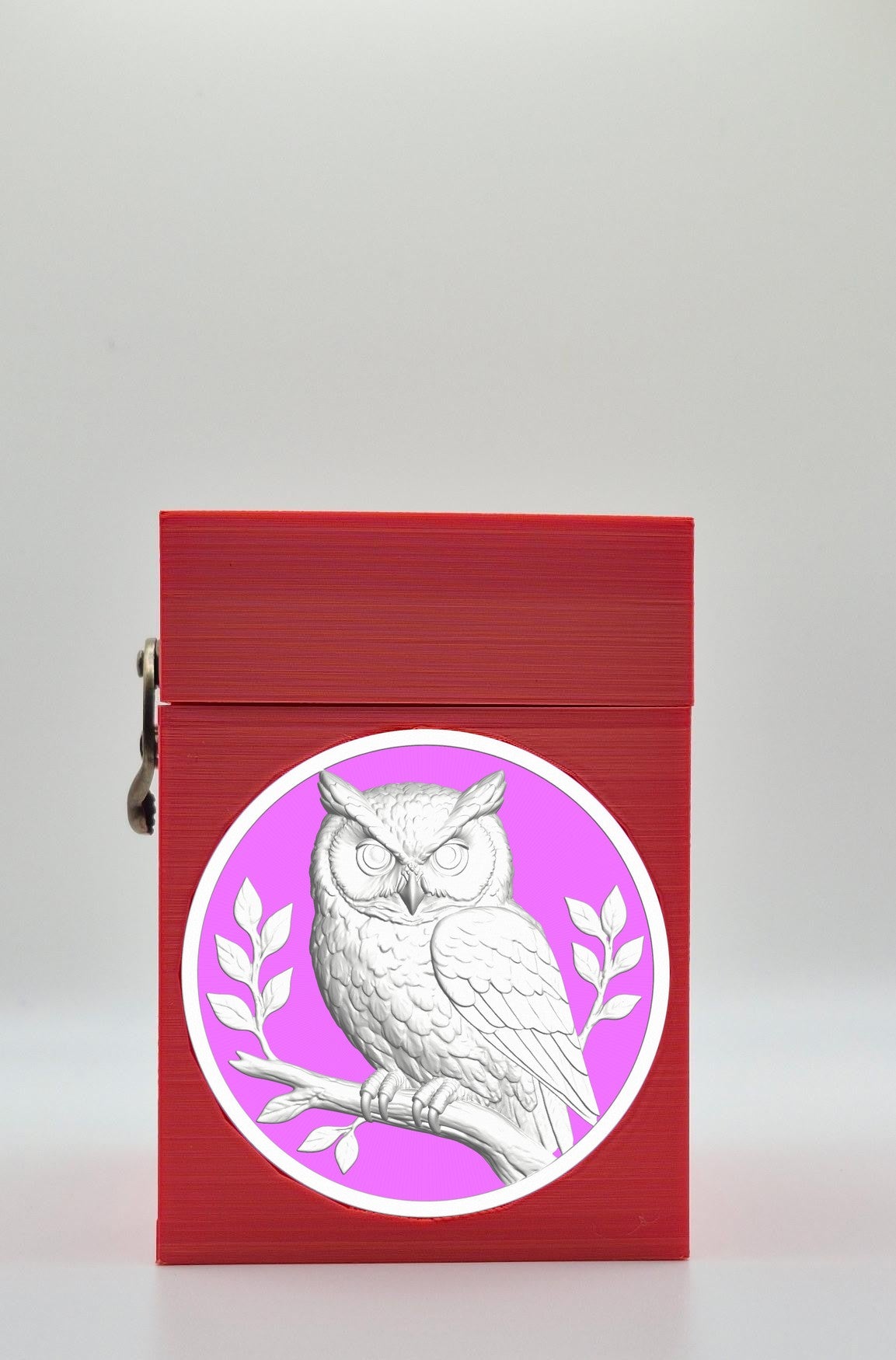 Owl Card Box — Red