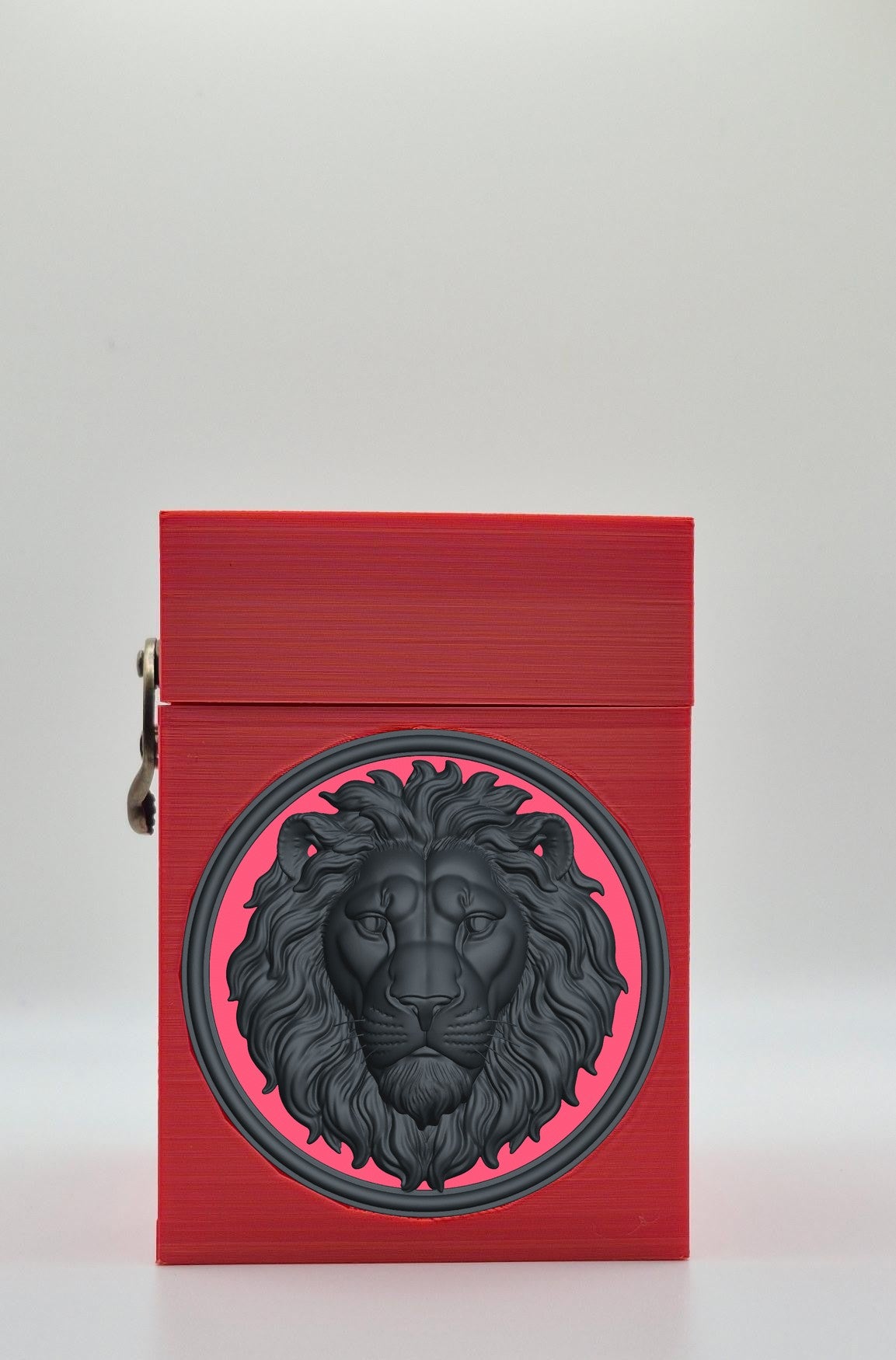 Lion Card Box — Red