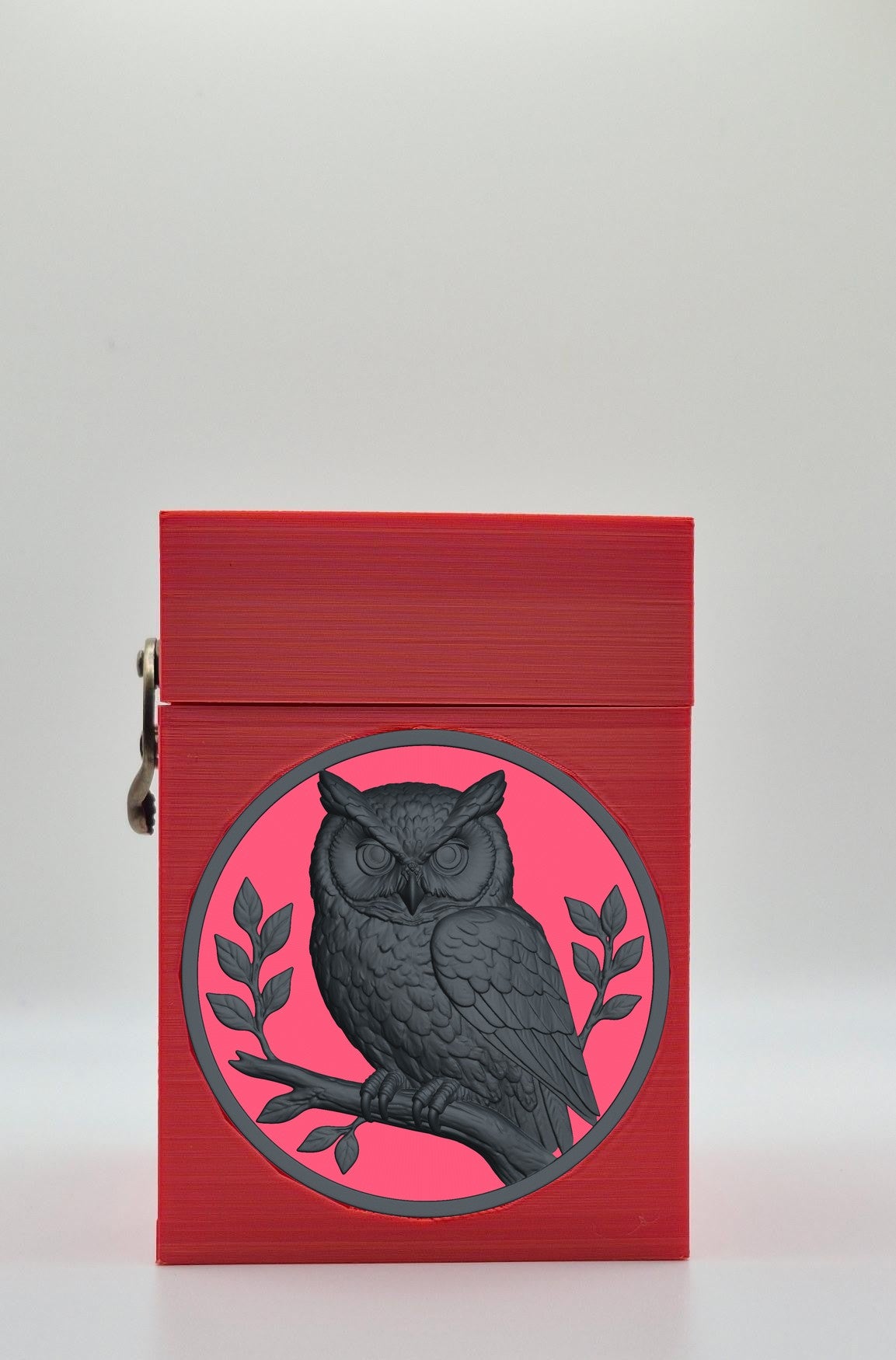 Owl Card Box — Red