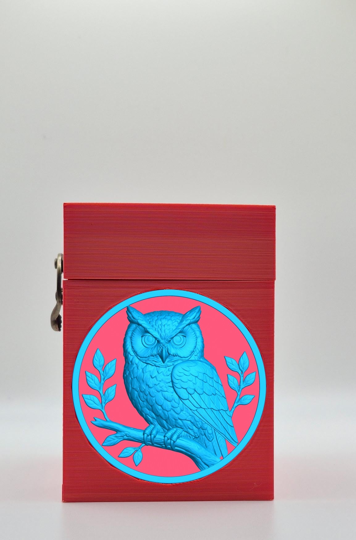 Owl Card Box — Red
