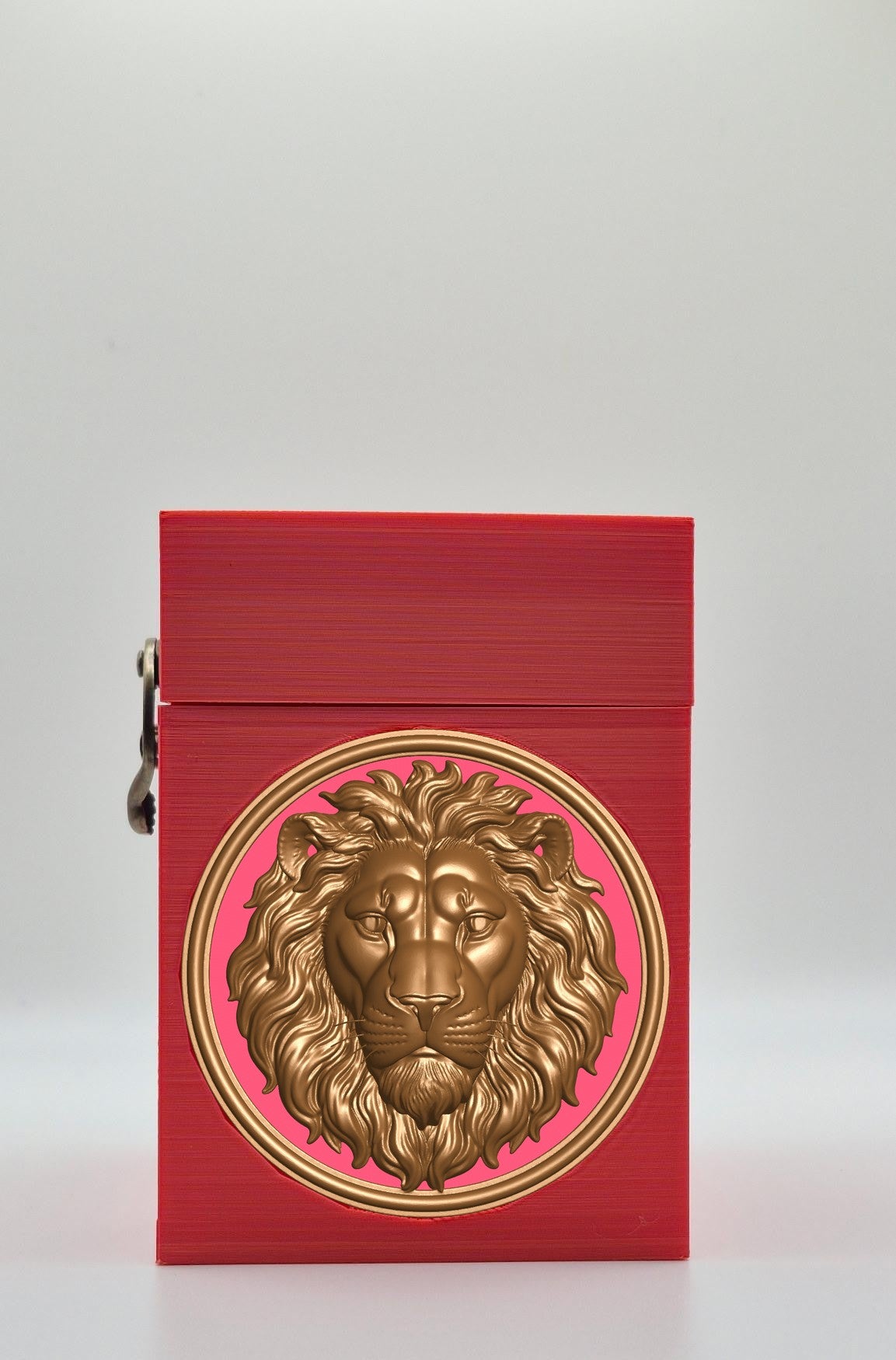 Lion Card Box — Red