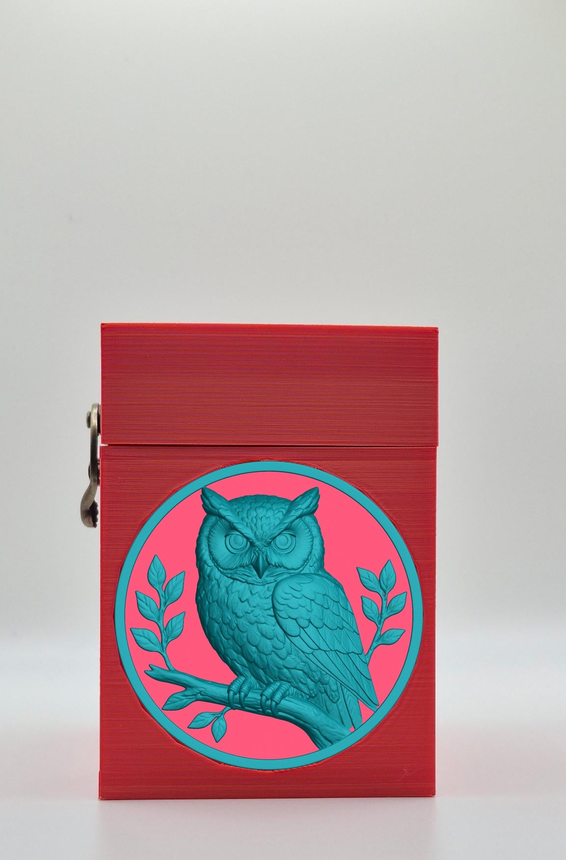 Owl Card Box — Red