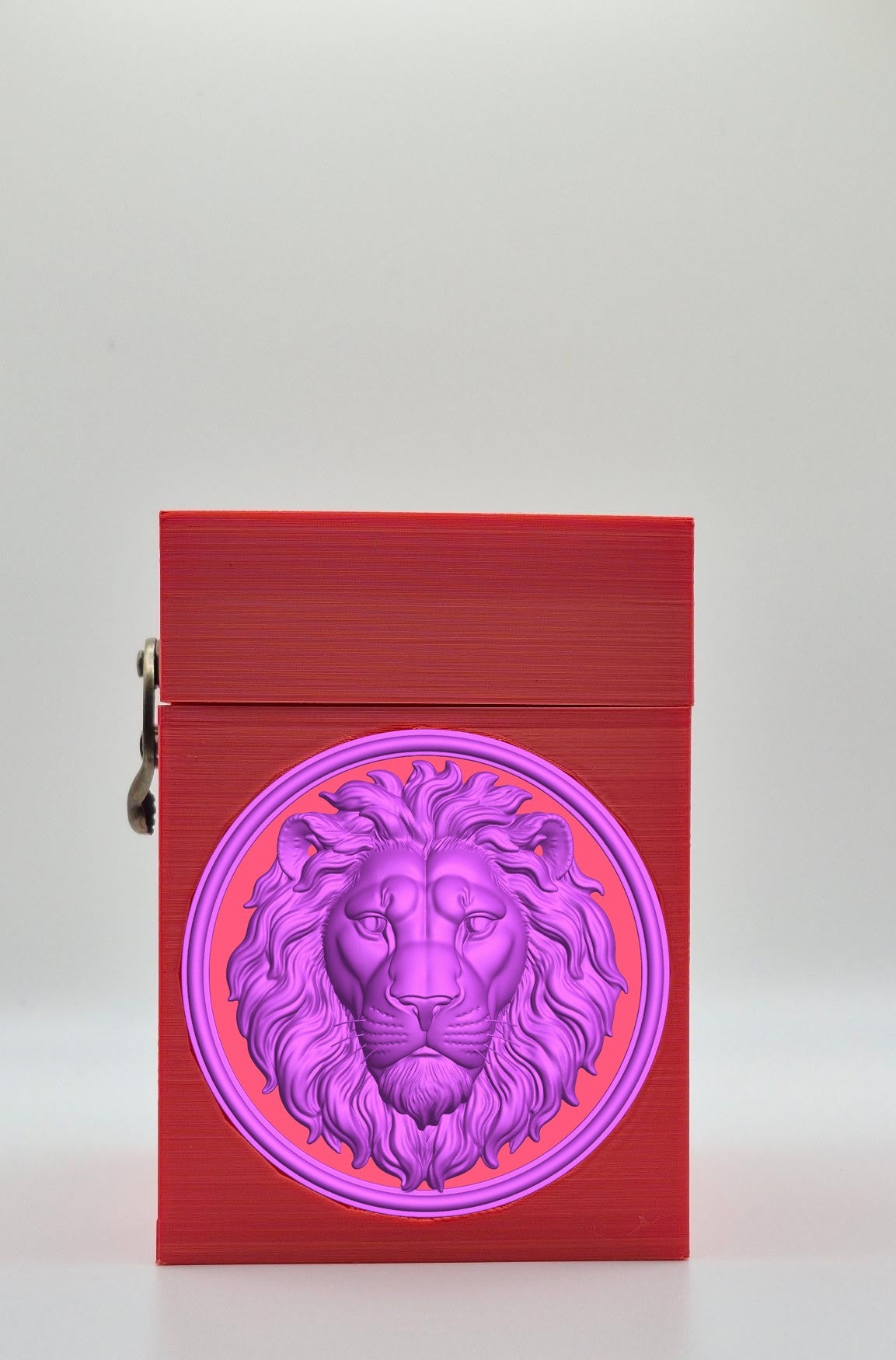Lion Card Box — Red