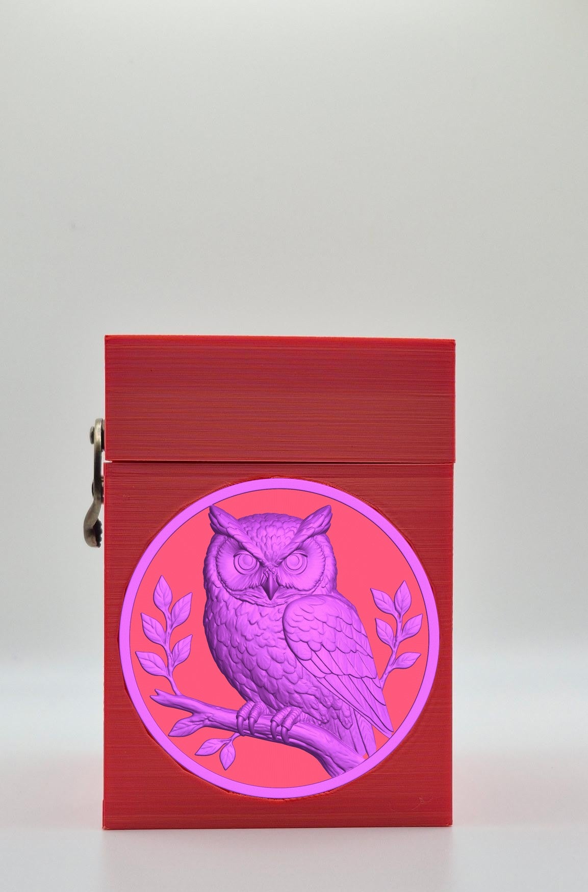 Owl Card Box — Red