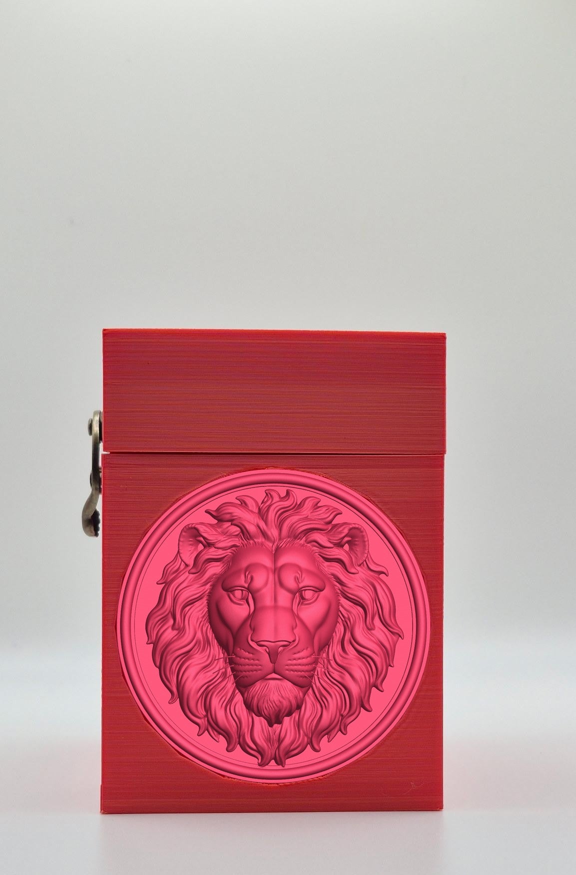 Lion Card Box — Red