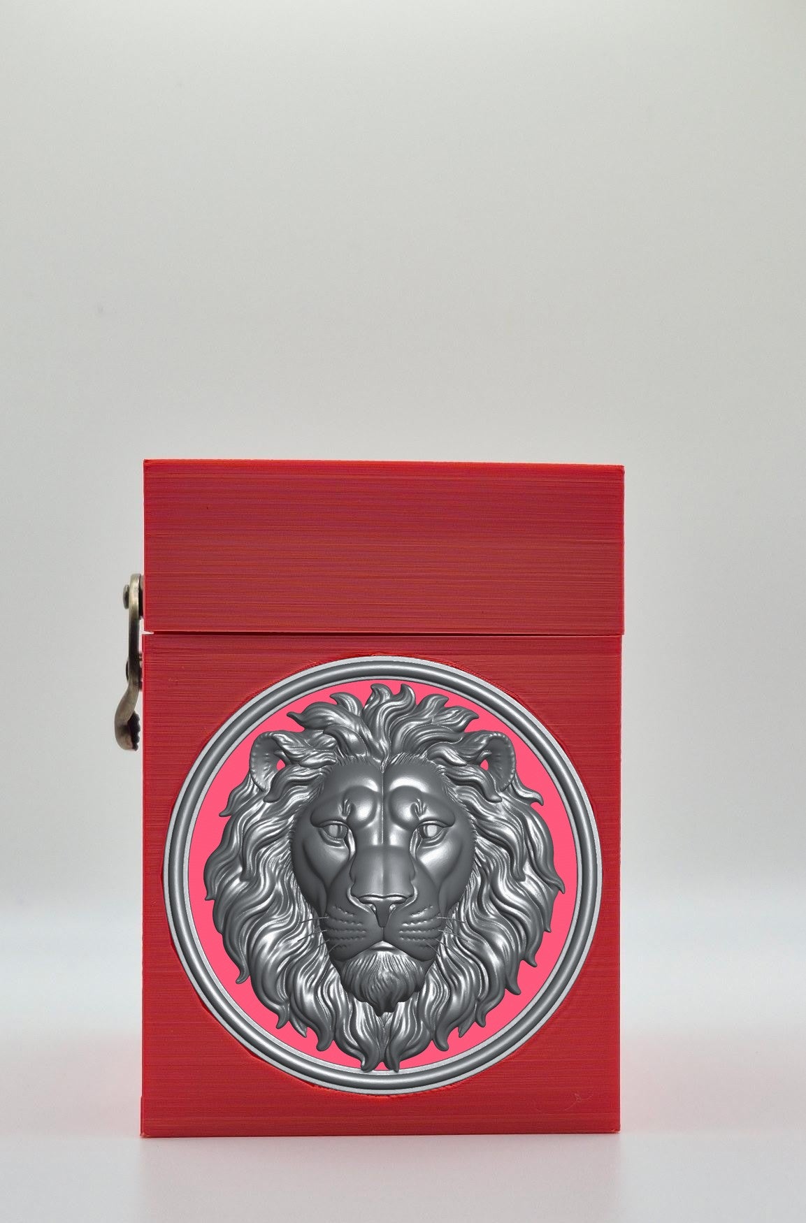 Lion Card Box — Red