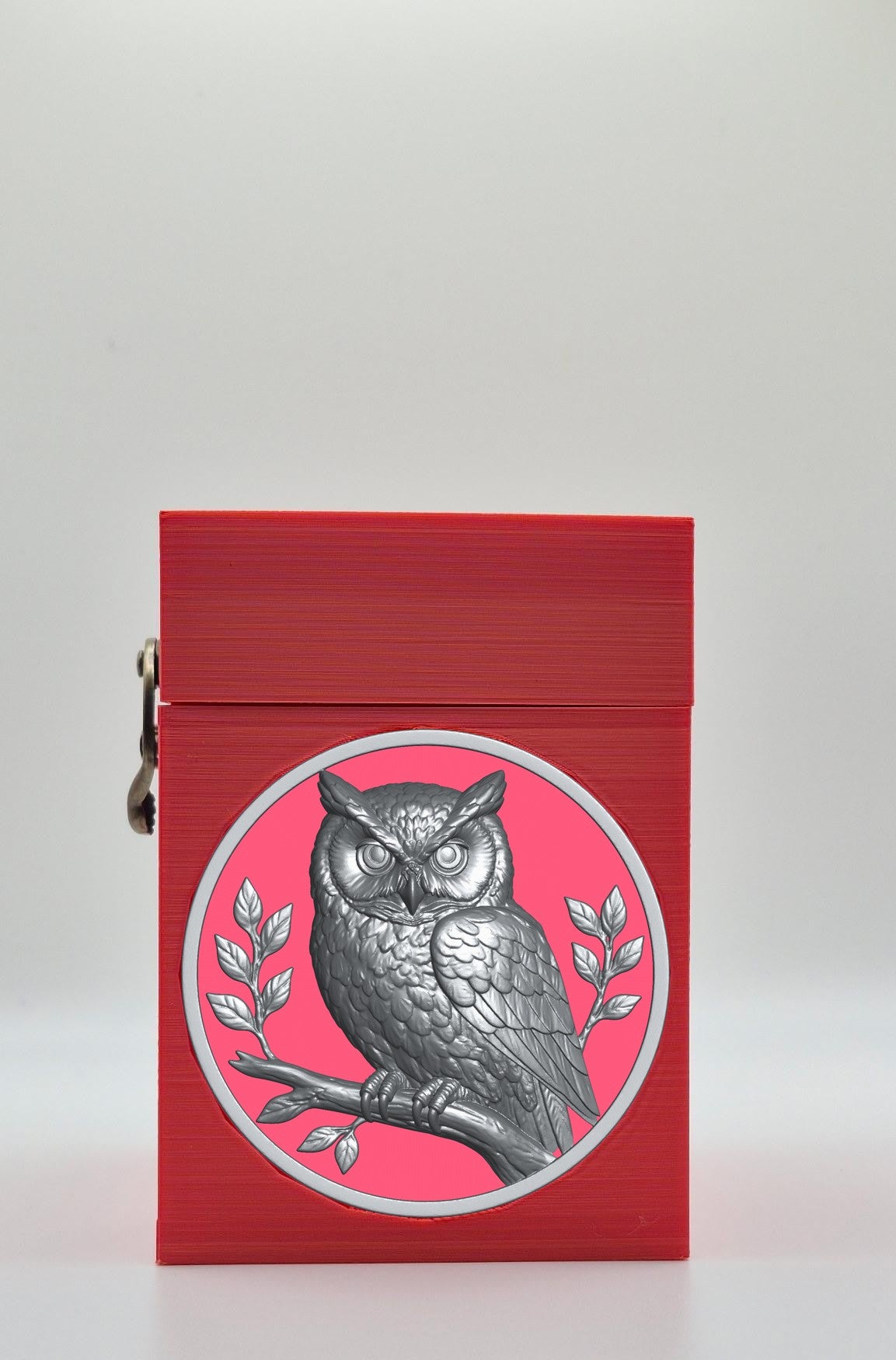 Owl Card Box — Red