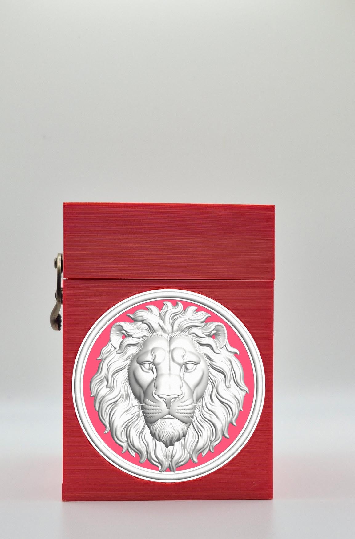 Lion Card Box — Red