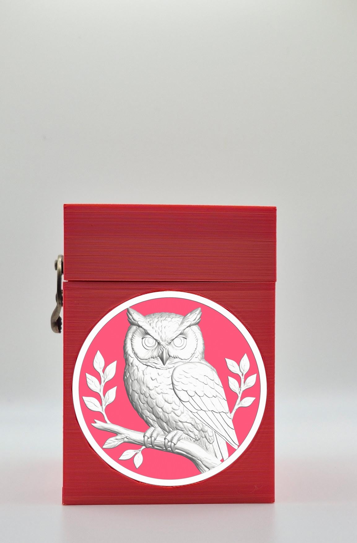 Owl Card Box — Red