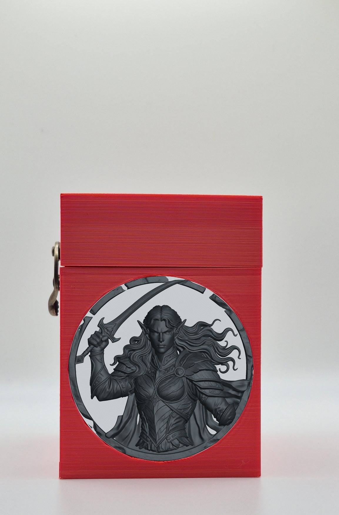 Elvish Warrior Card Box — Red
