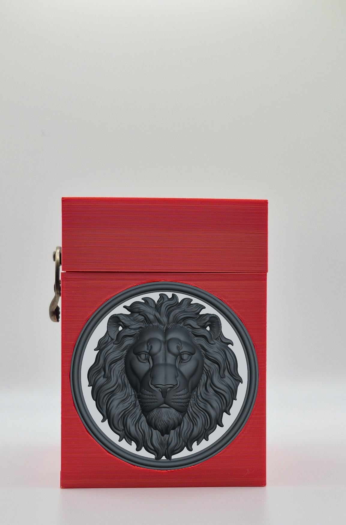 Lion Card Box — Red