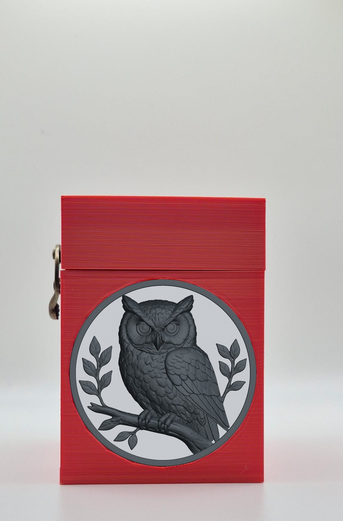 Owl Card Box — Red