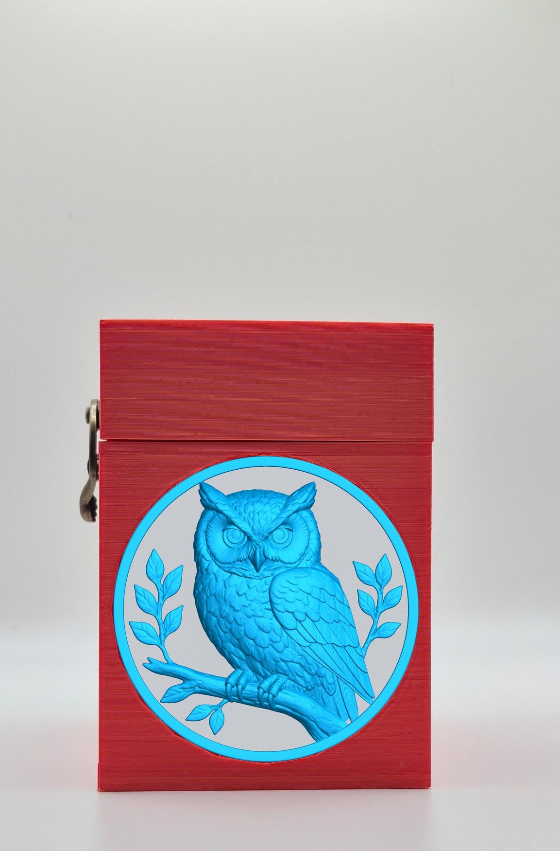 Owl Card Box — Red