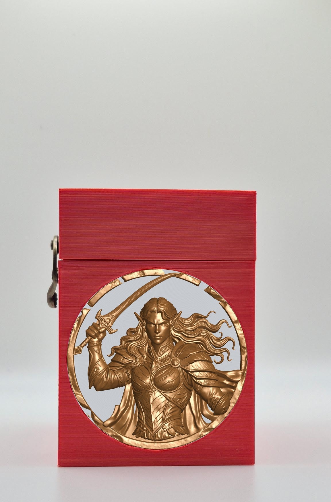 Elvish Warrior Card Box — Red