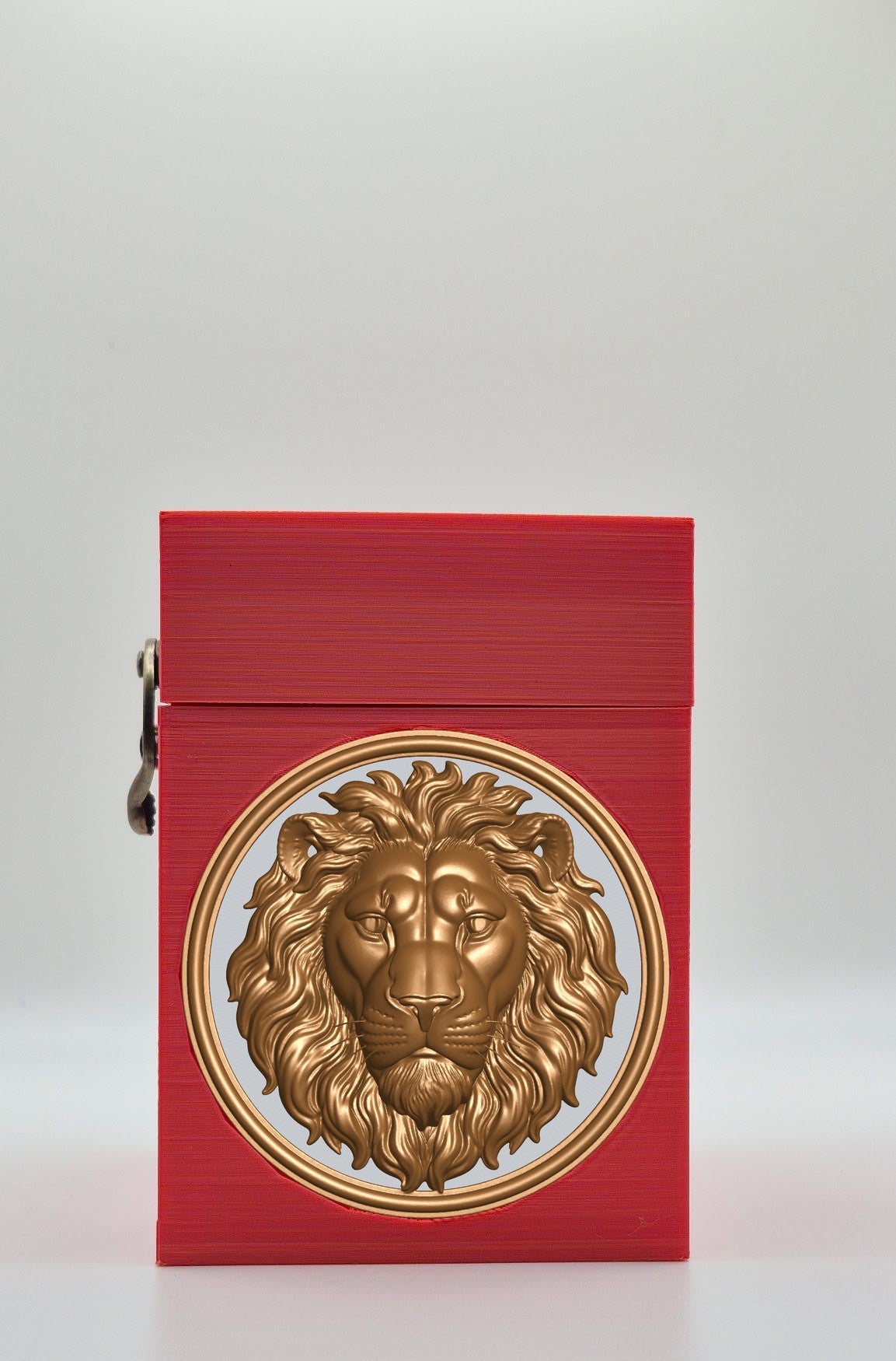 Lion Card Box — Red