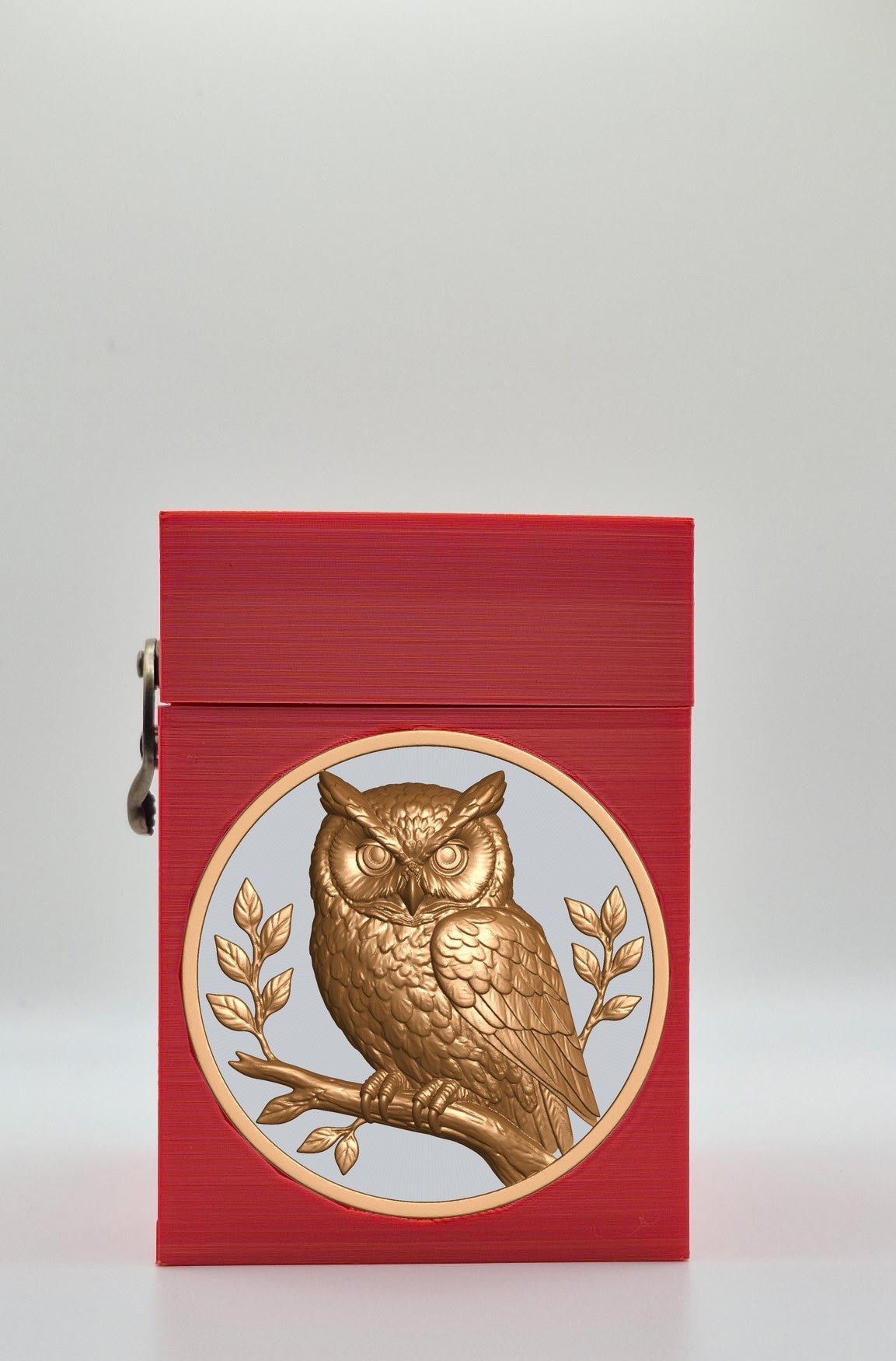 Owl Card Box — Red
