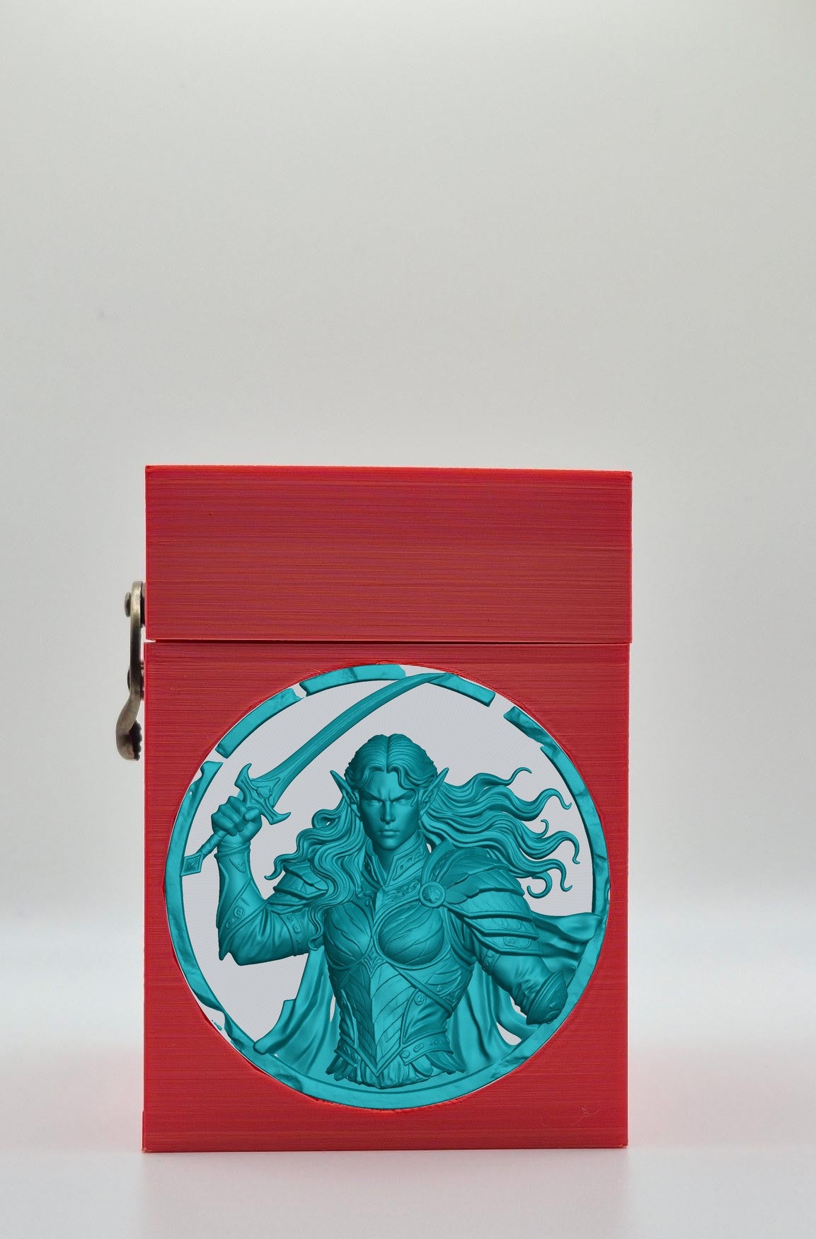 Elvish Warrior Card Box — Red