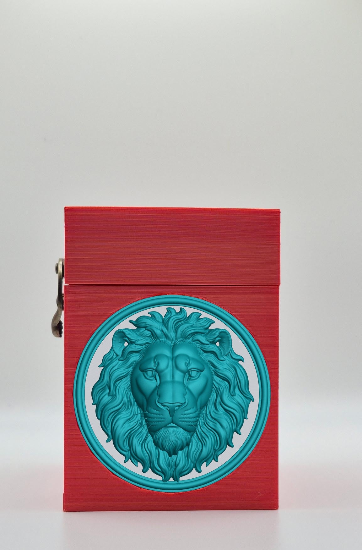 Lion Card Box — Red