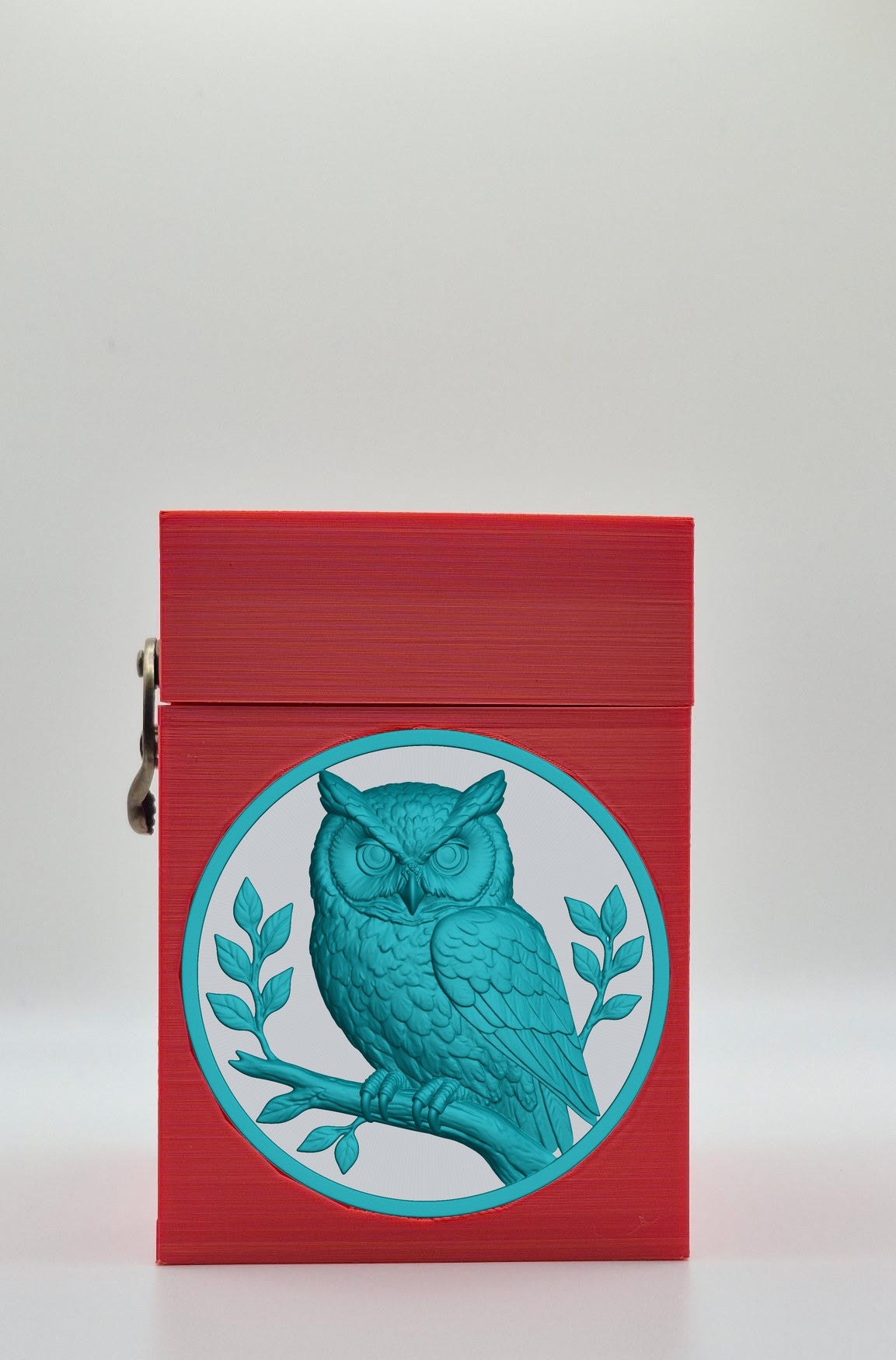 Owl Card Box — Red