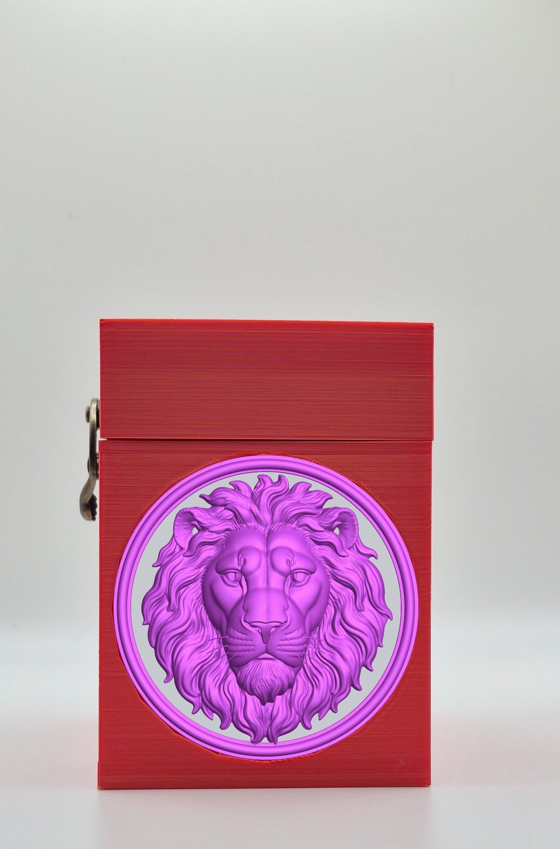 Lion Card Box — Red