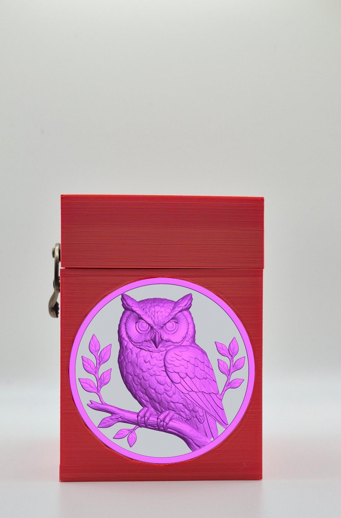 Owl Card Box — Red