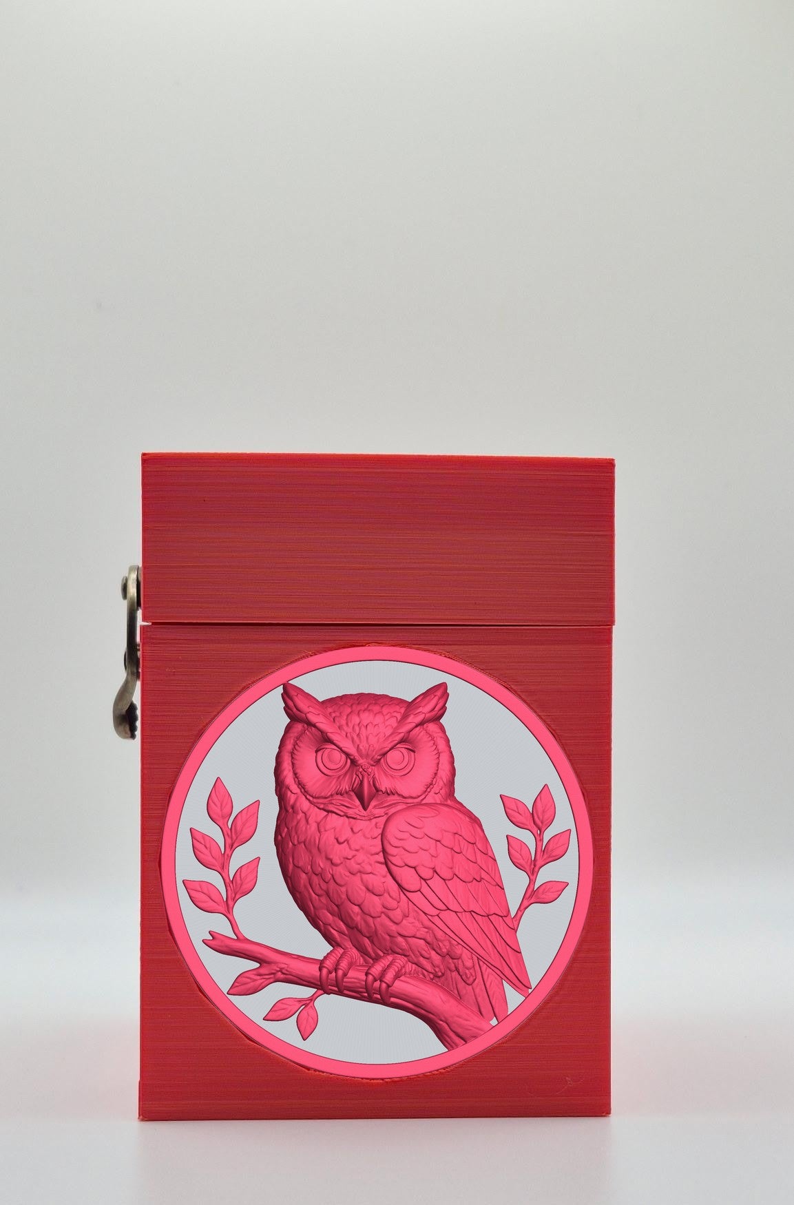 Owl Card Box — Red