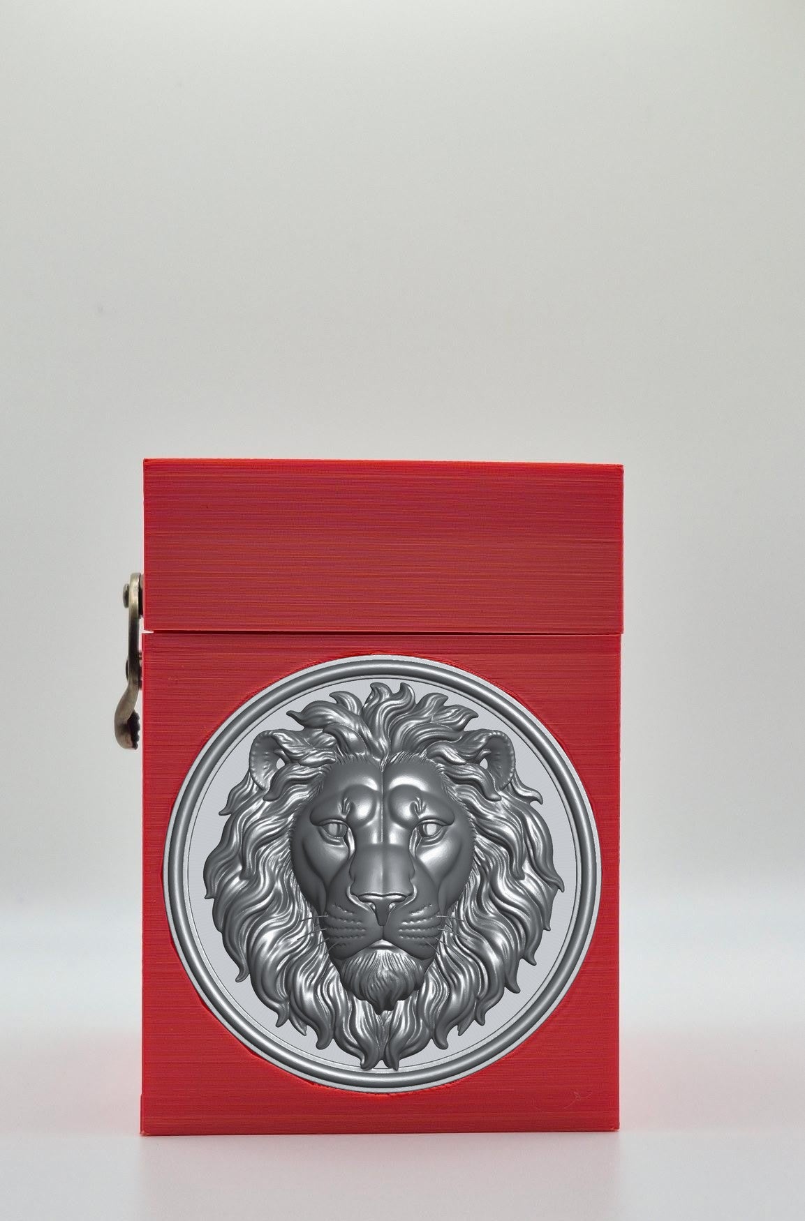 Lion Card Box — Red
