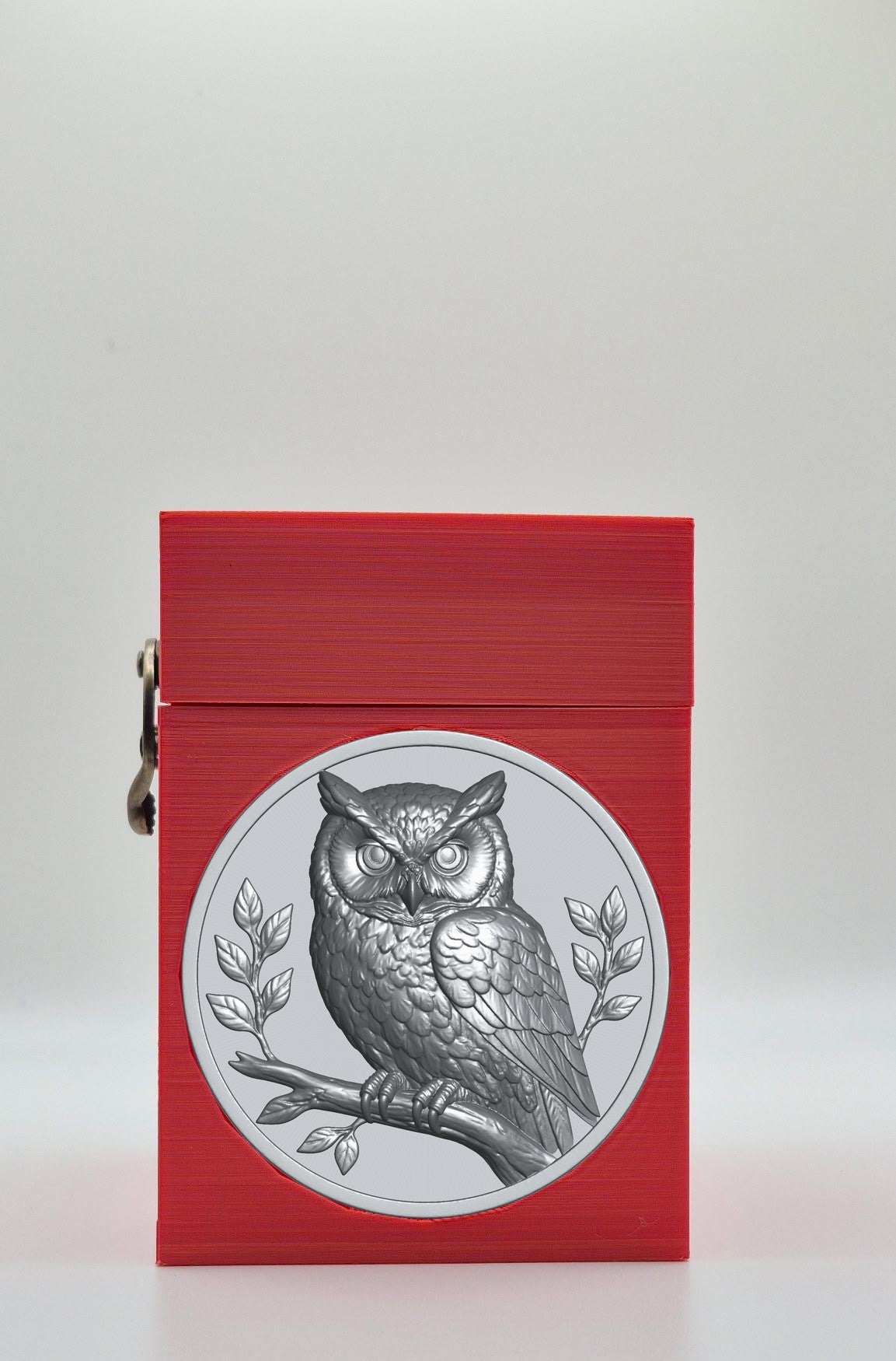 Owl Card Box — Red