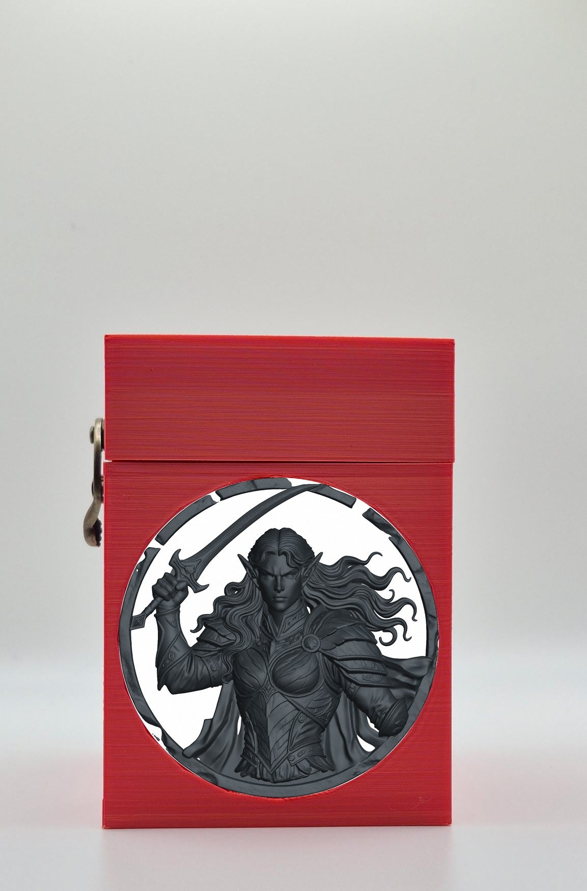 Elvish Warrior Card Box — Red