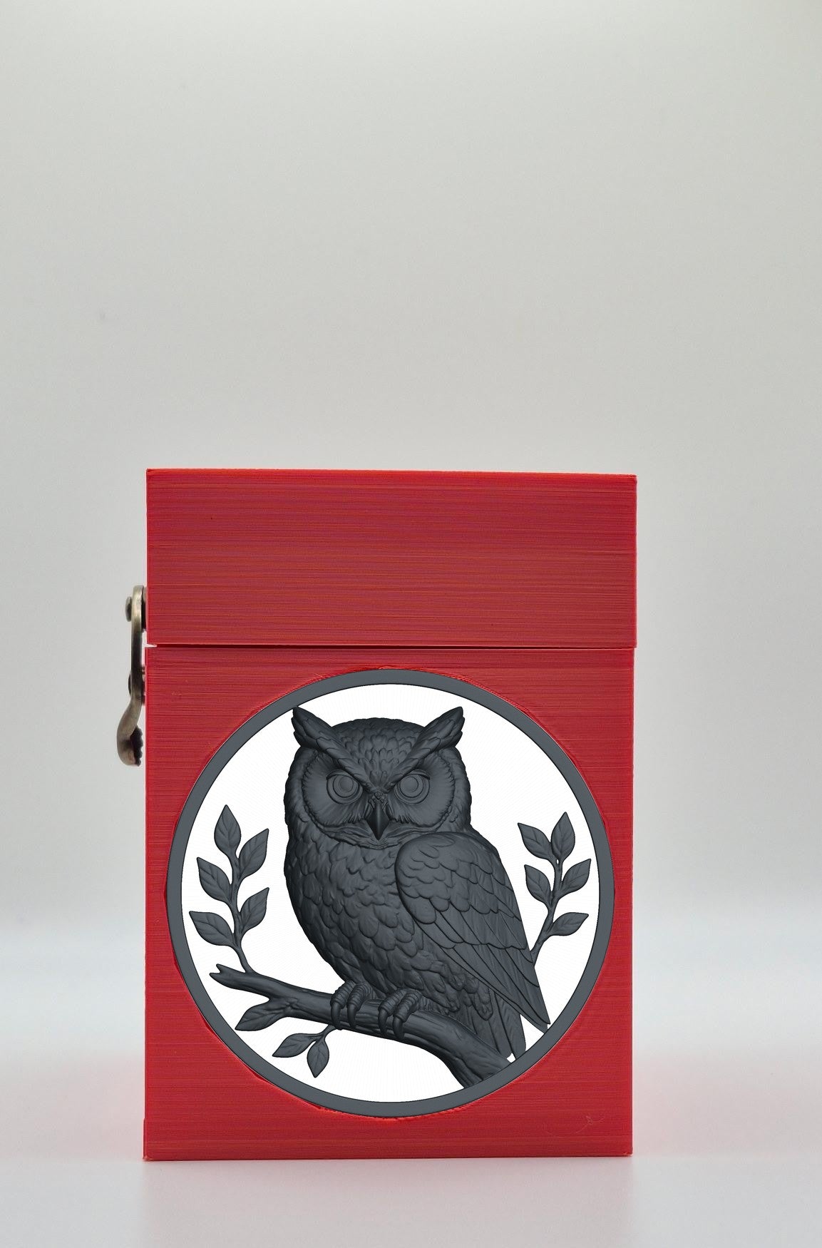 Owl Card Box — Red