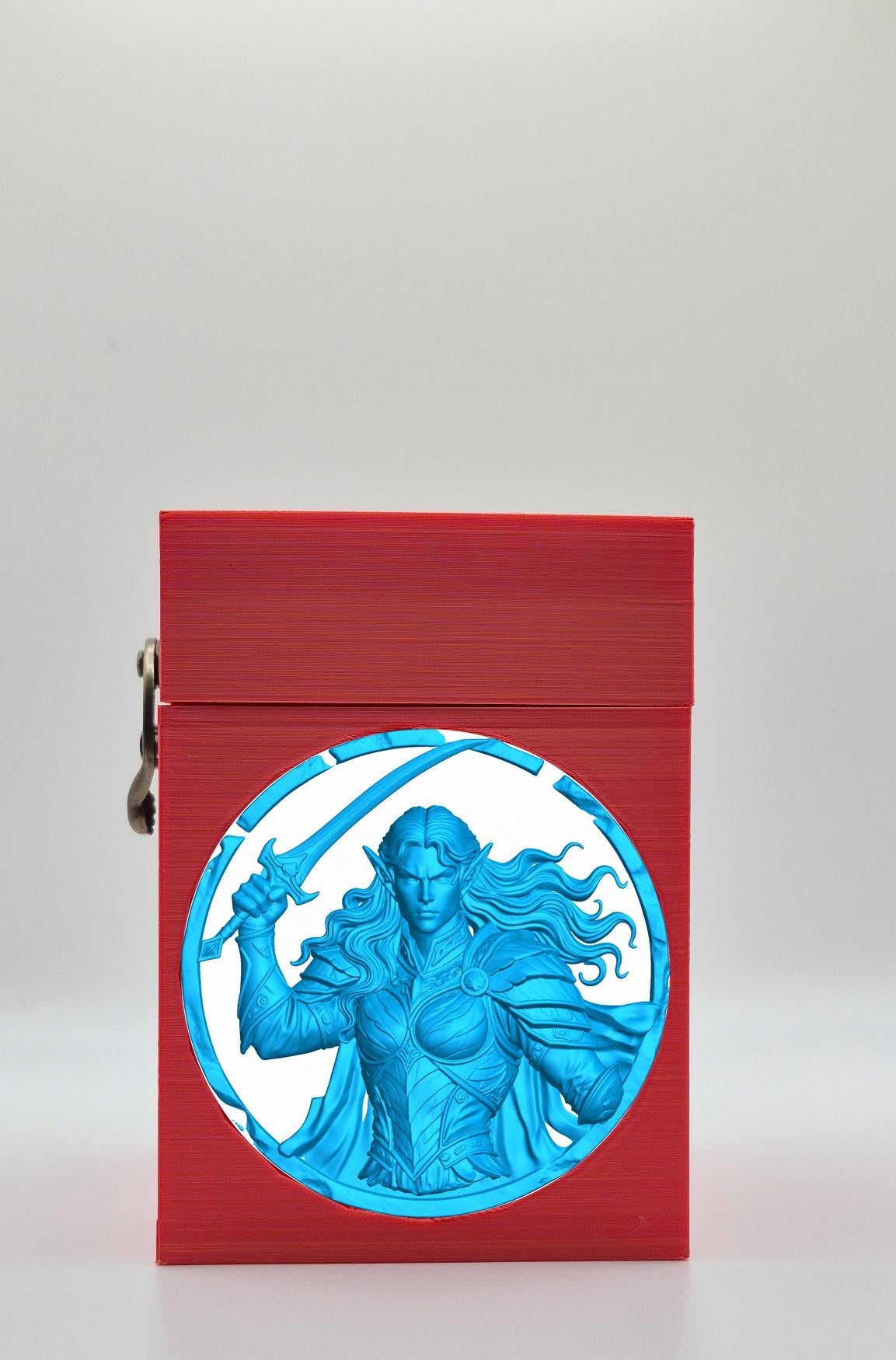 Elvish Warrior Card Box — Red