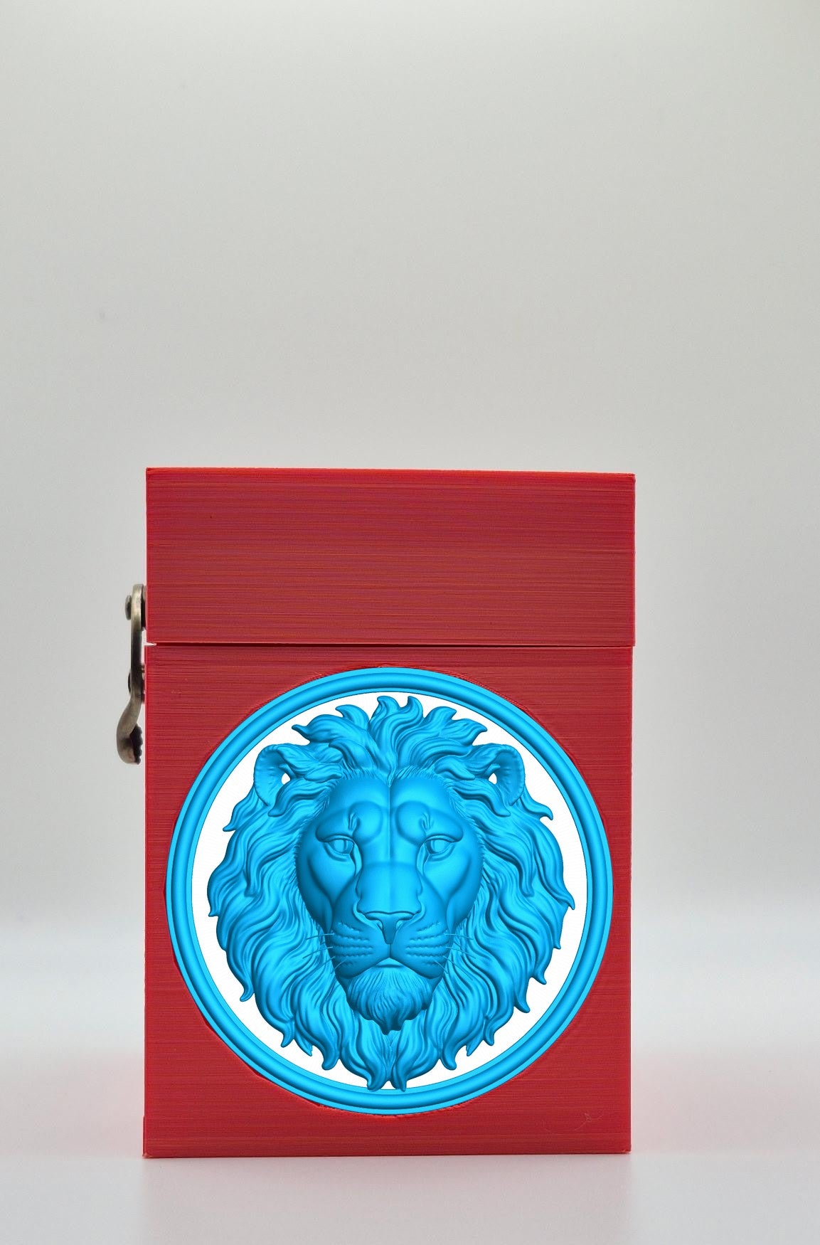 Lion Card Box — Red