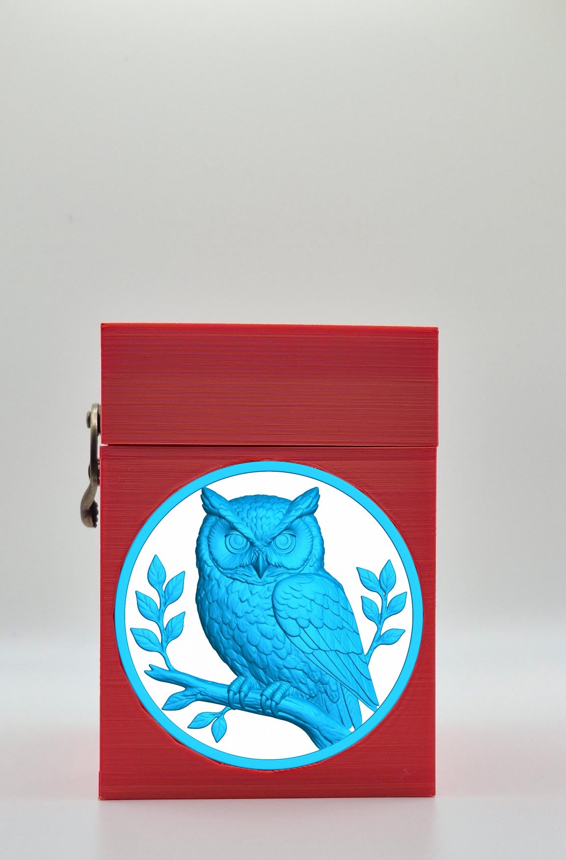 Owl Card Box — Red