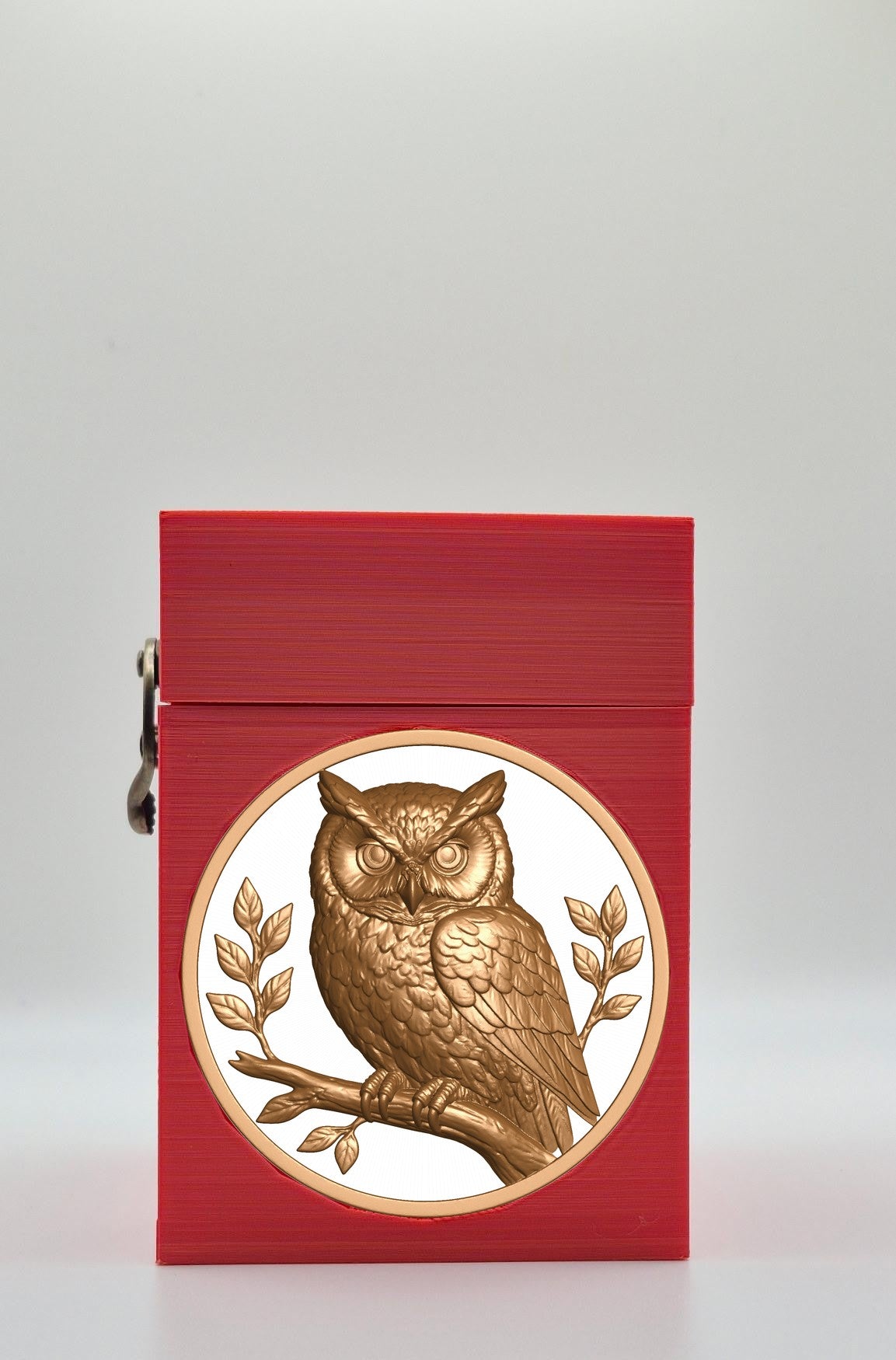 Owl Card Box — Red